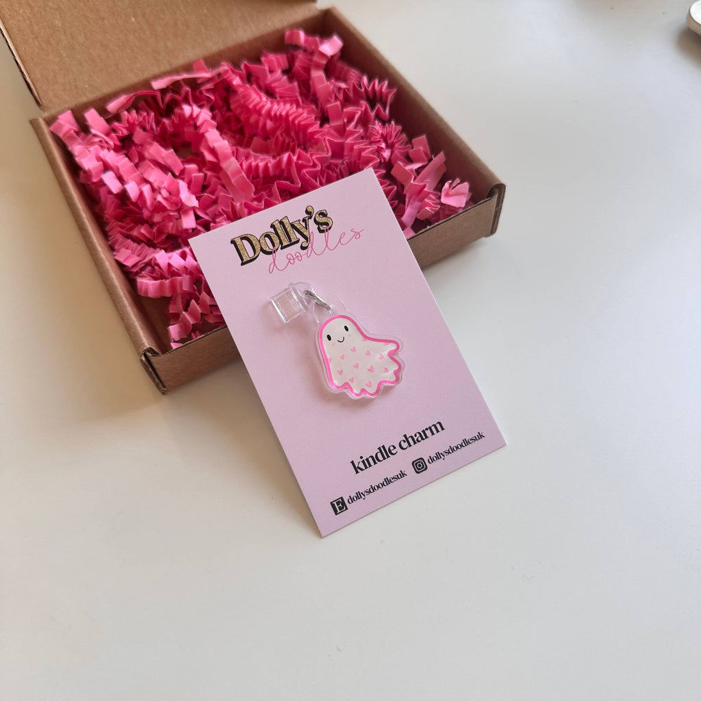 Kindle Charm - Heart Ghost Book Club Reading Gift