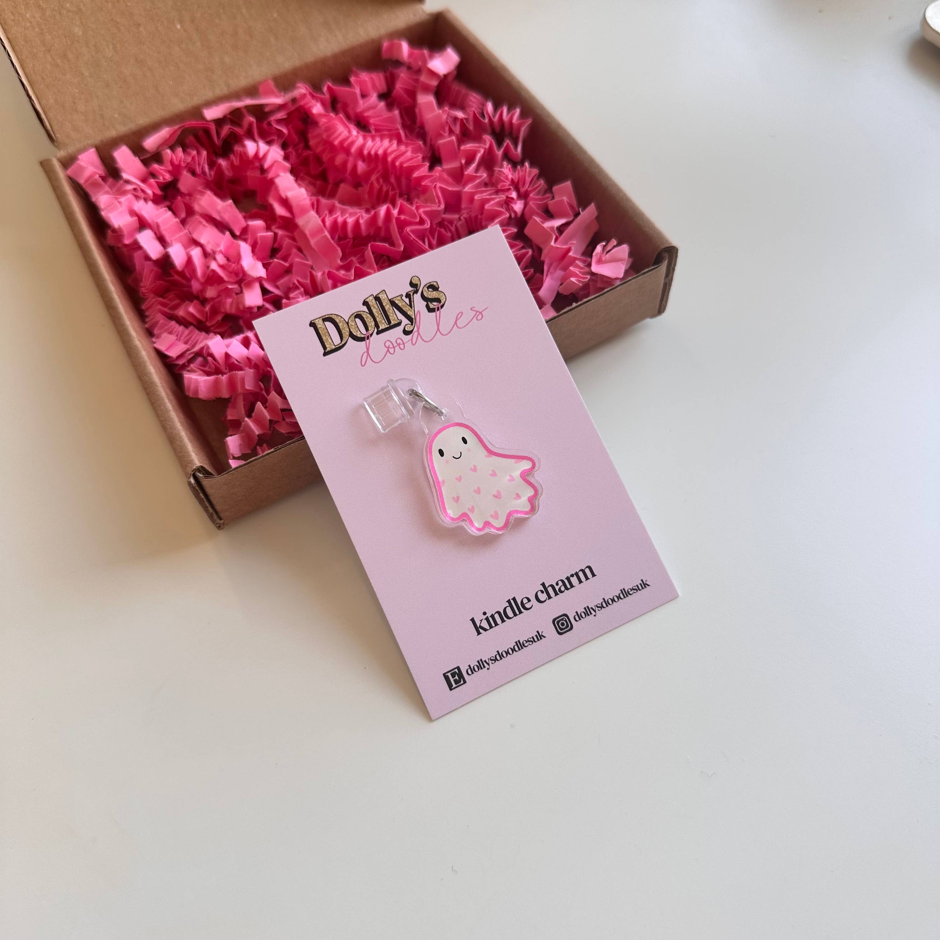 Kindle Charm - Heart Ghost Book Club Reading Gift