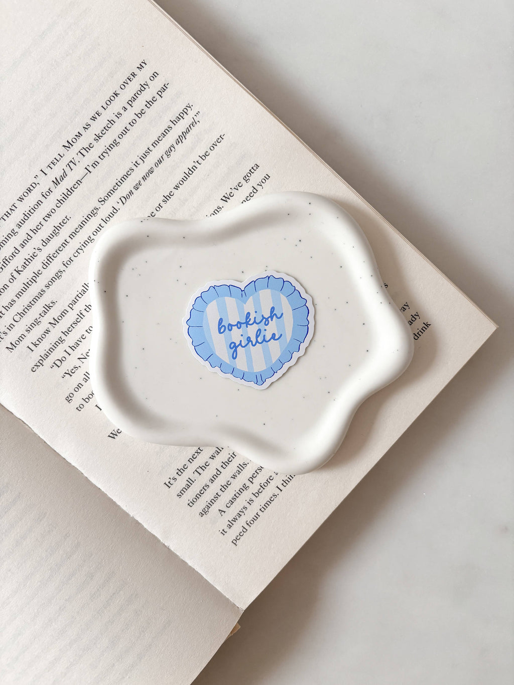 Bookish Girlie Heart Sticker