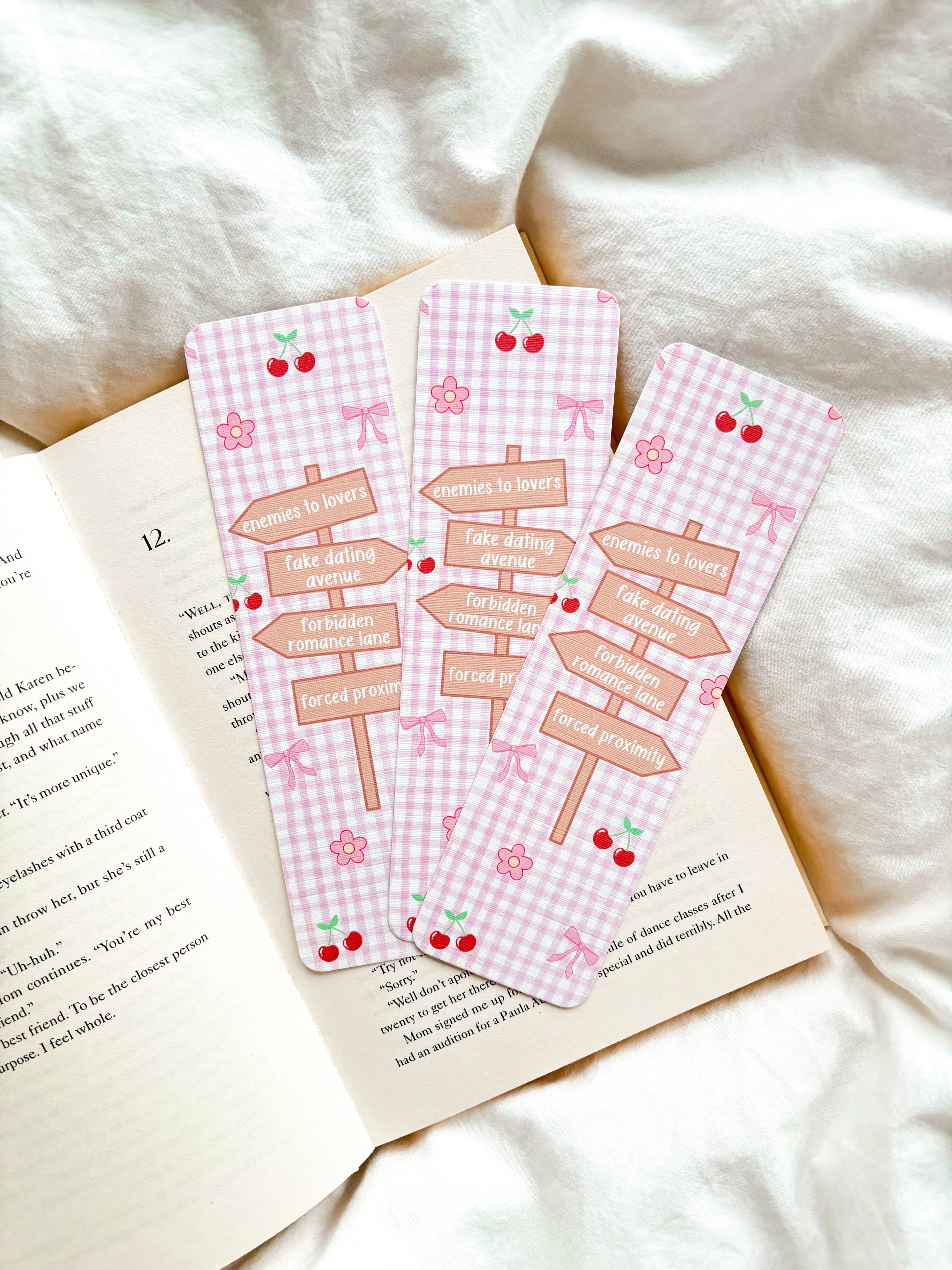 Book Tropes Bookmark | Pink Street Sign