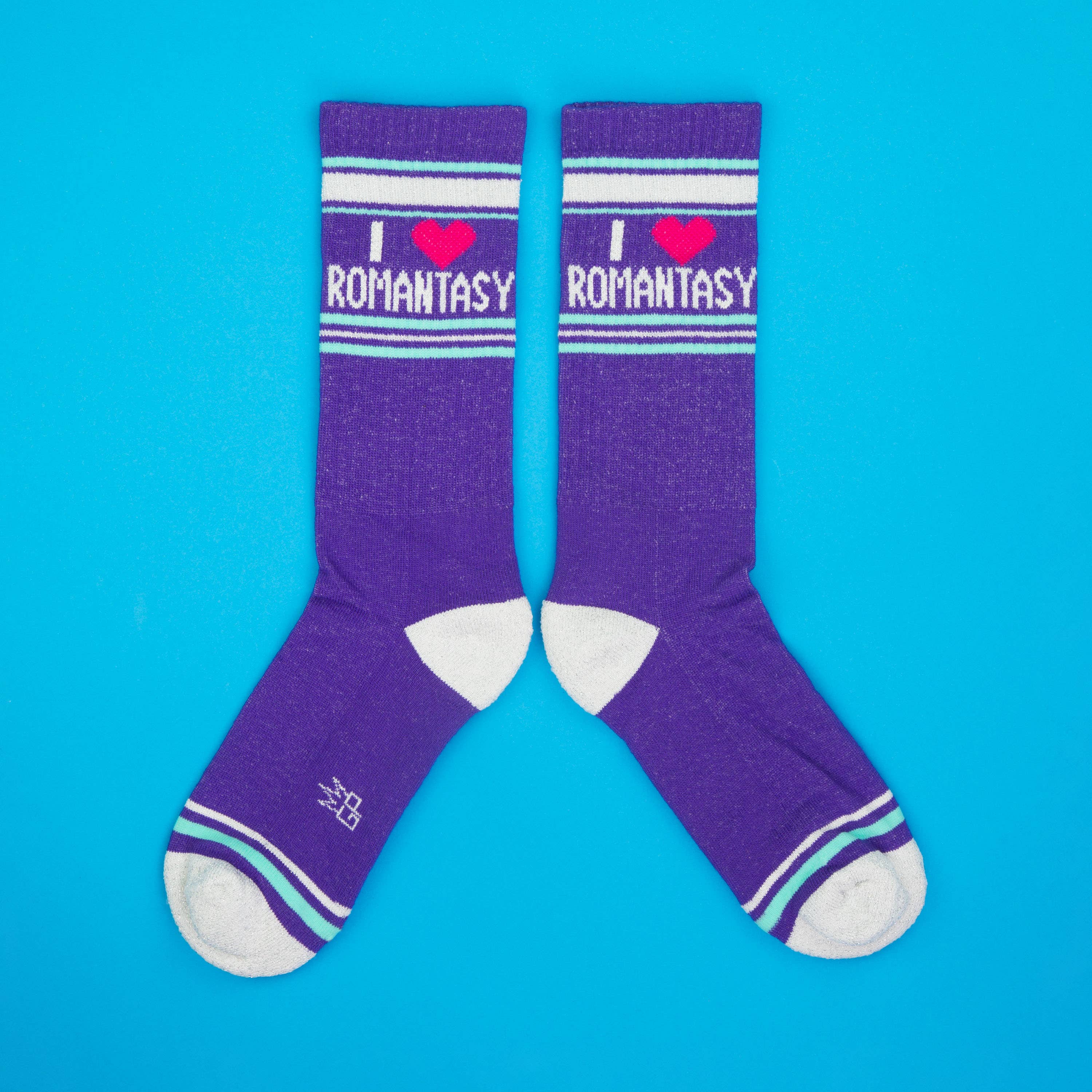I ❤️ Romantasy Gym Crew Socks - Romance Gift