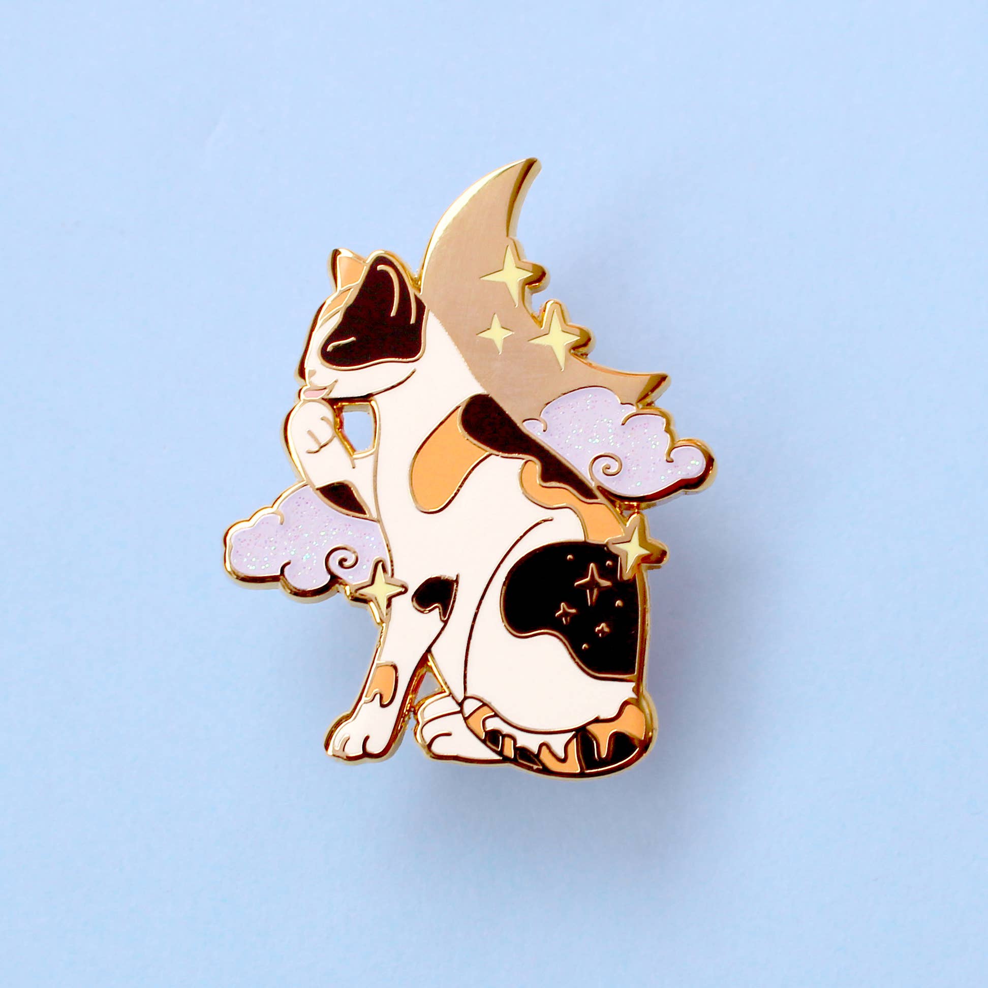Glitter Punk - Calico Cat Enamel Pin