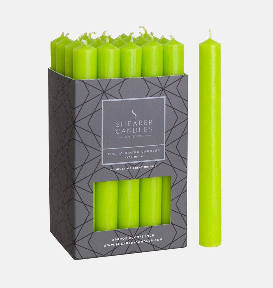 Shearer Candles - Lime Green 8 inch Dinner Candles
