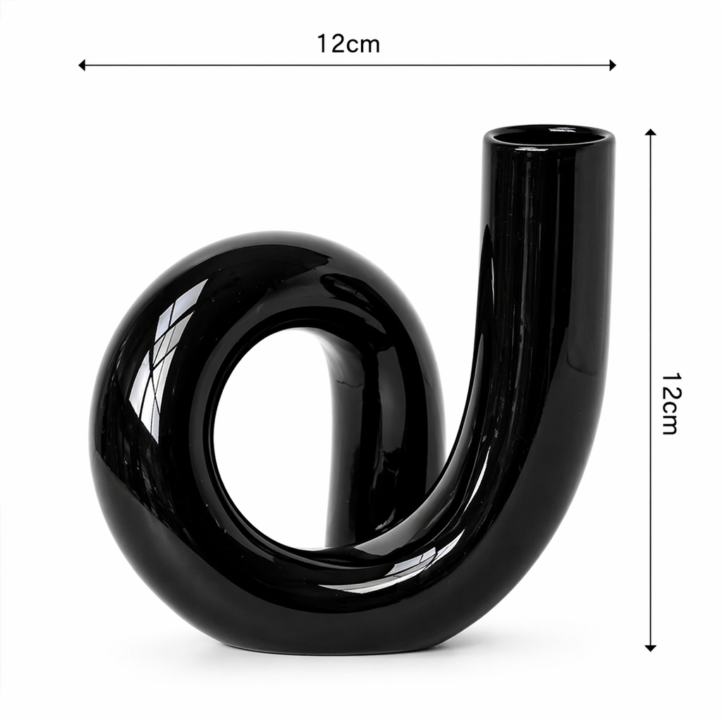 Twist Glass Candlestick Holder / Flower Vase