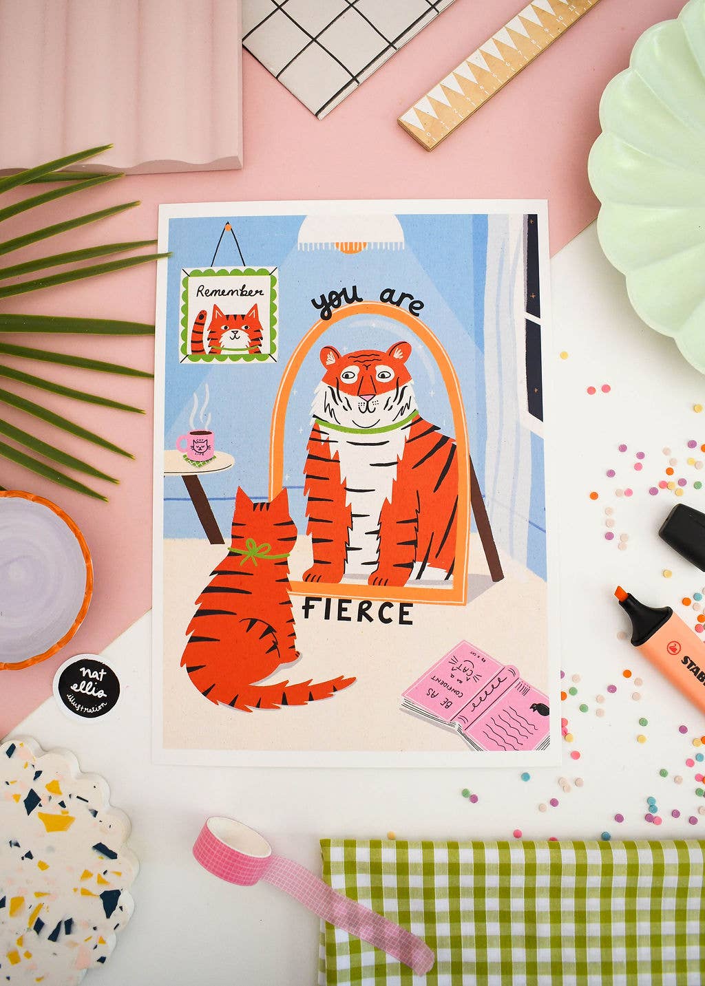 Nat ElIis Illustration - You Are Fierce A4 Art Print