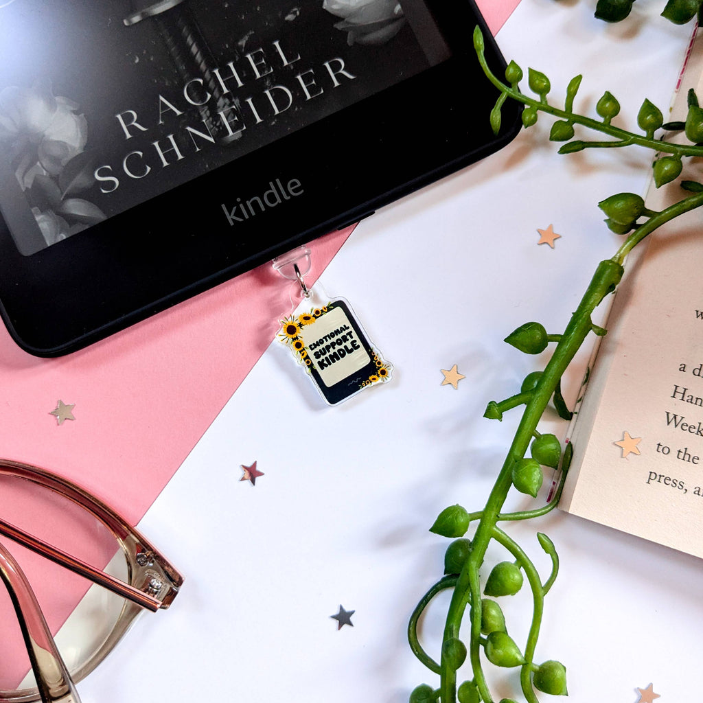 'Emotional Support Kindle' Kindle Charm