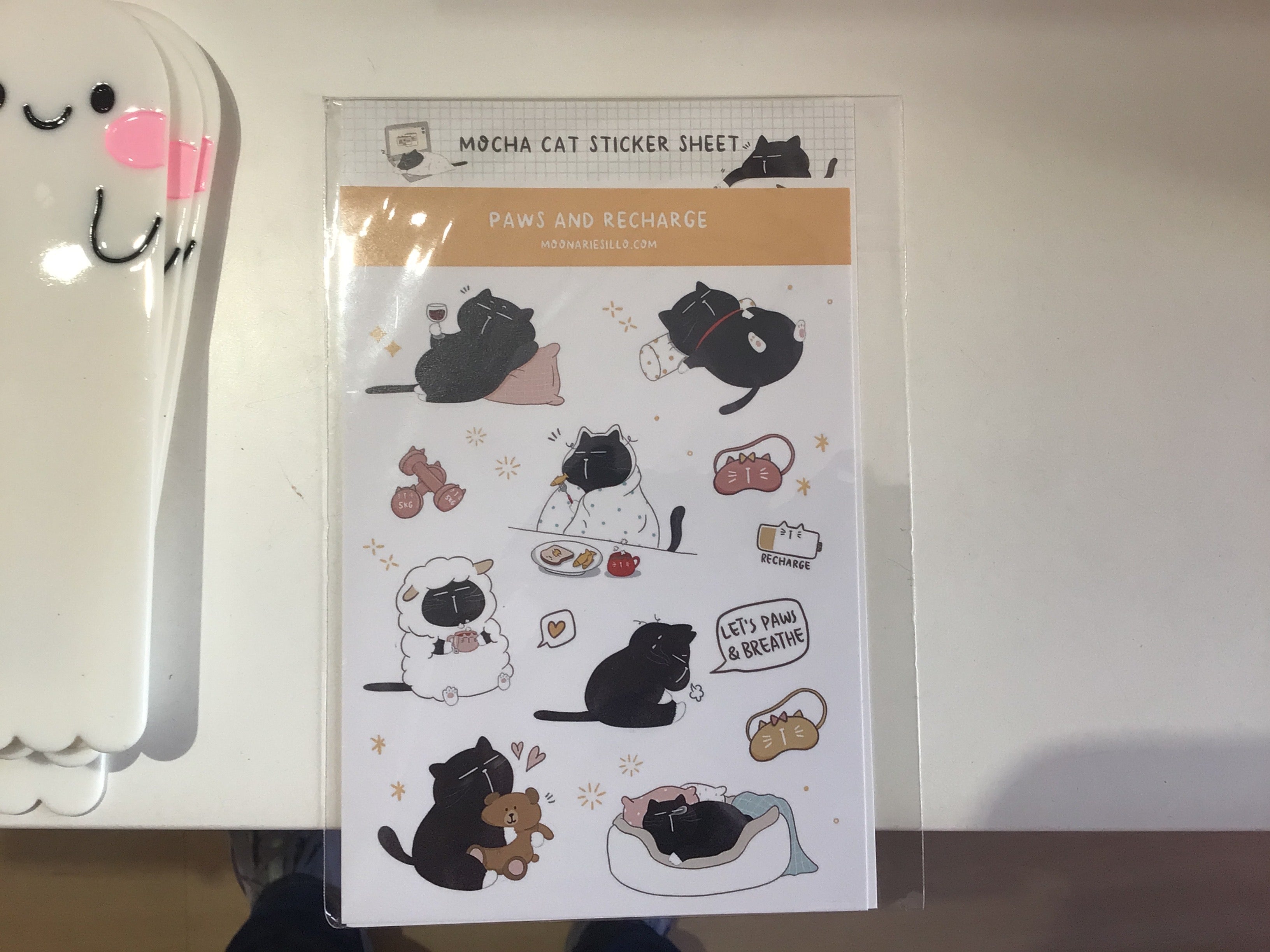Mocha Cat sticker sheet