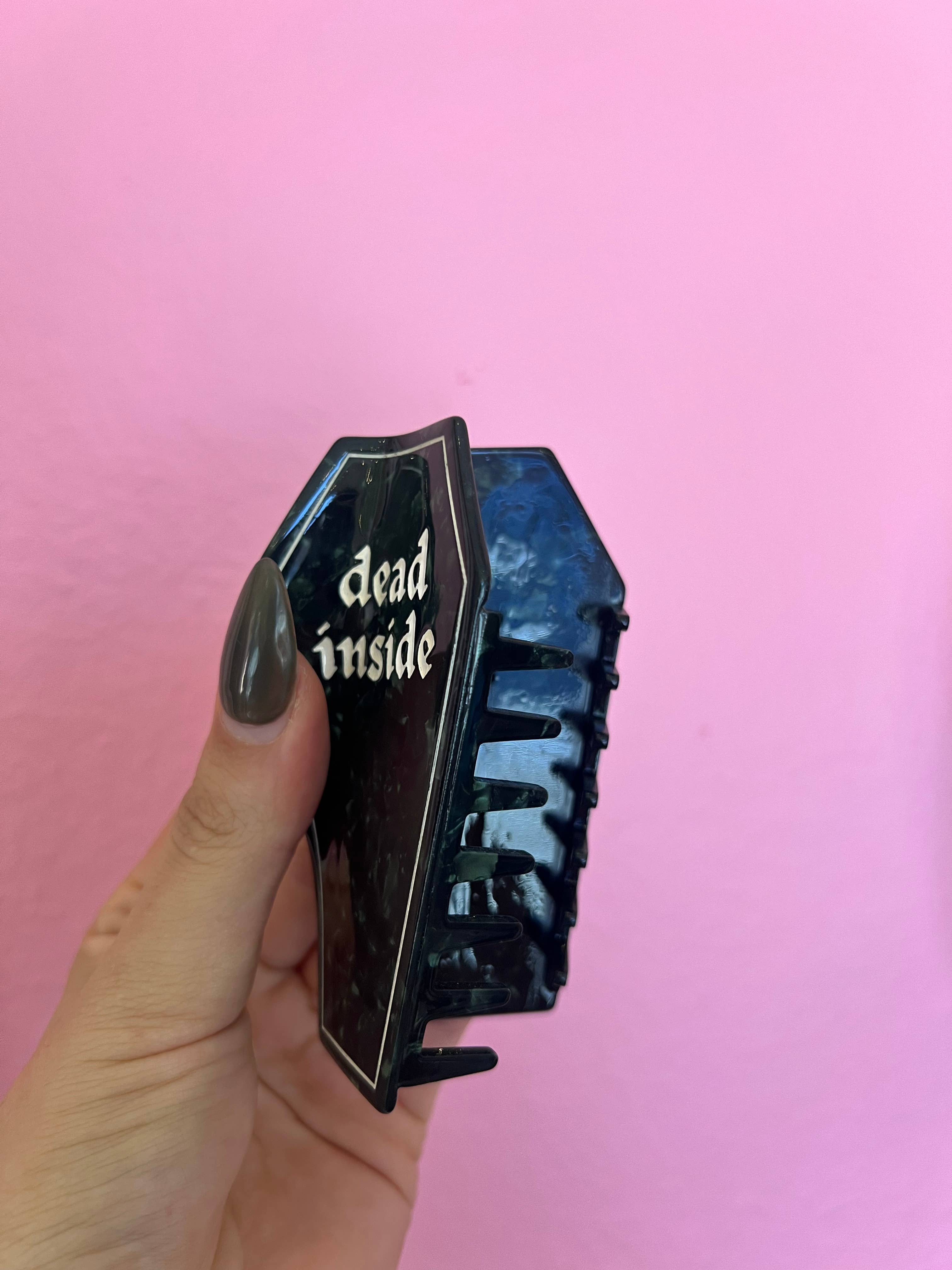 Jollie Ollie Designs - Dead Inside Coffin Claw Clip