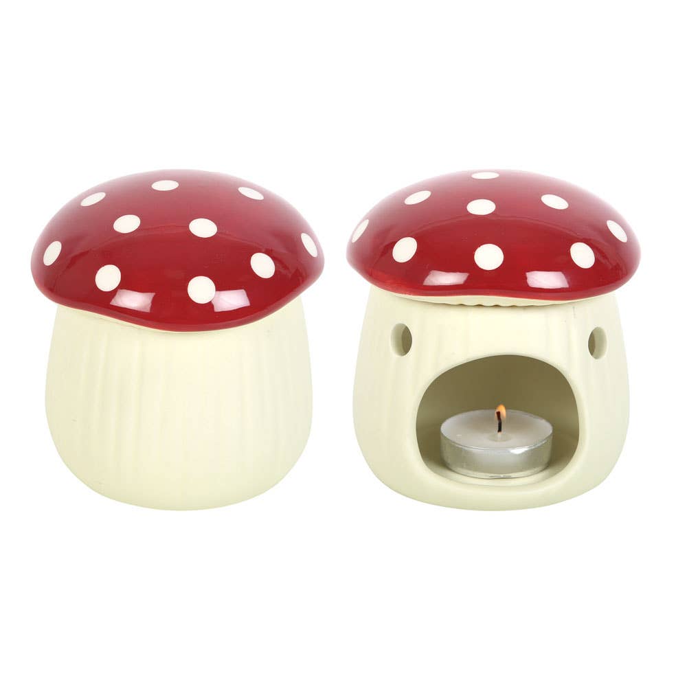 Mushroom Wax Burner (red)