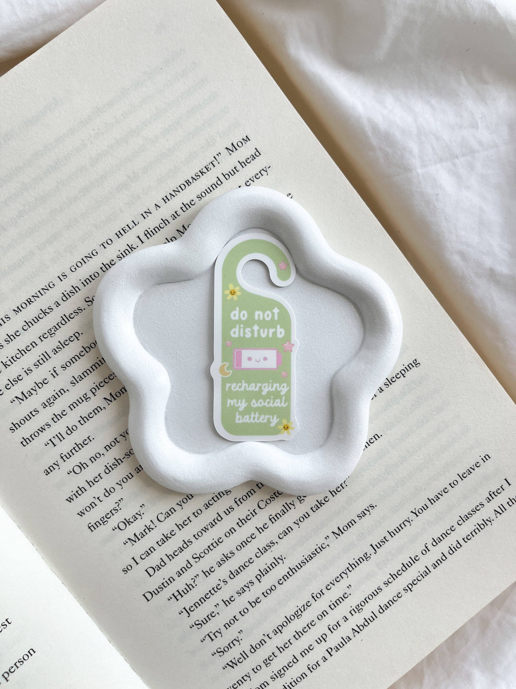Fleurs on Sunday - Do Not Disturb Recharging My Social Battery Sticker