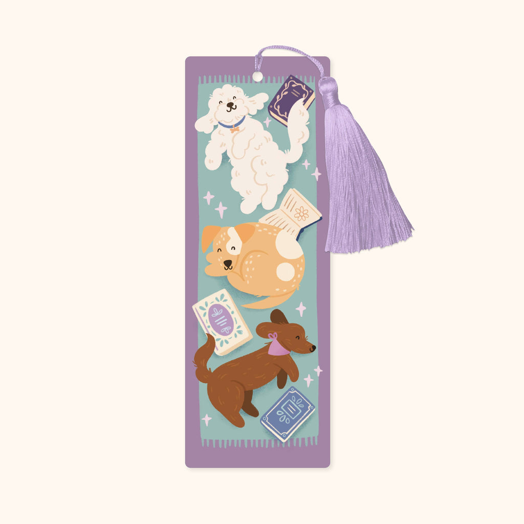 Hopscotch Paper Co. - Cosy Dogs Bookmark with Tassel
