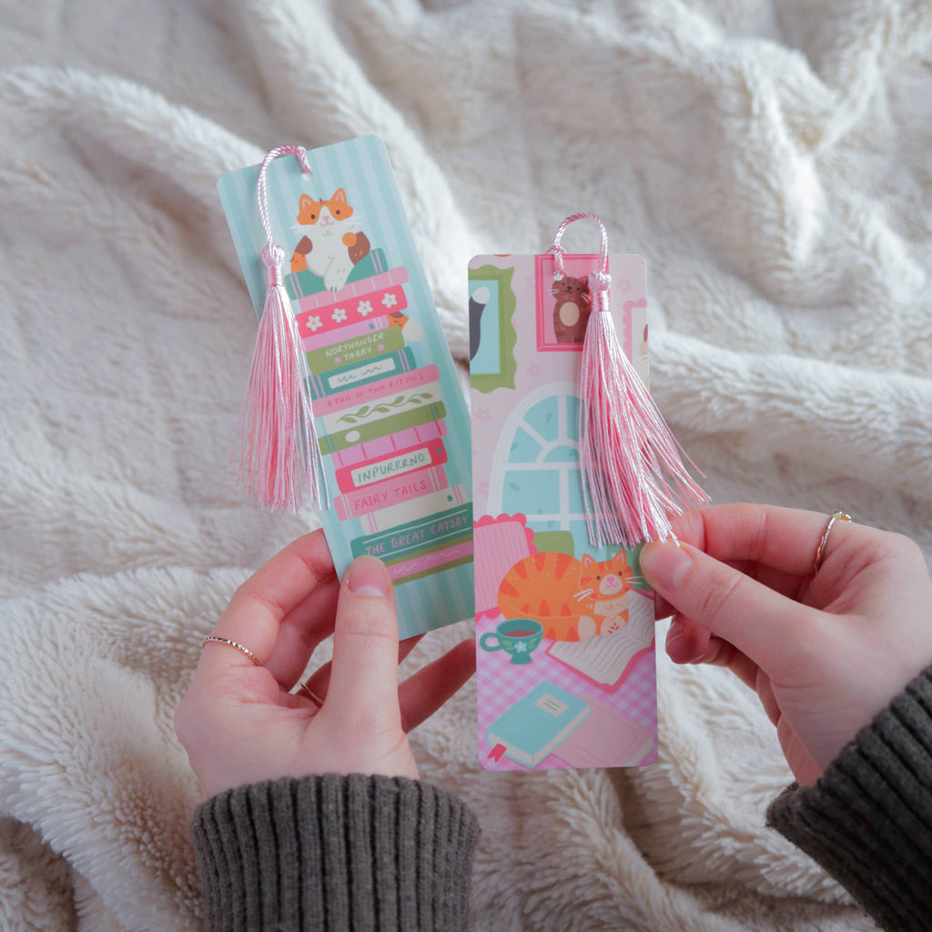 Cat Book Nook Bookmark with Tassel