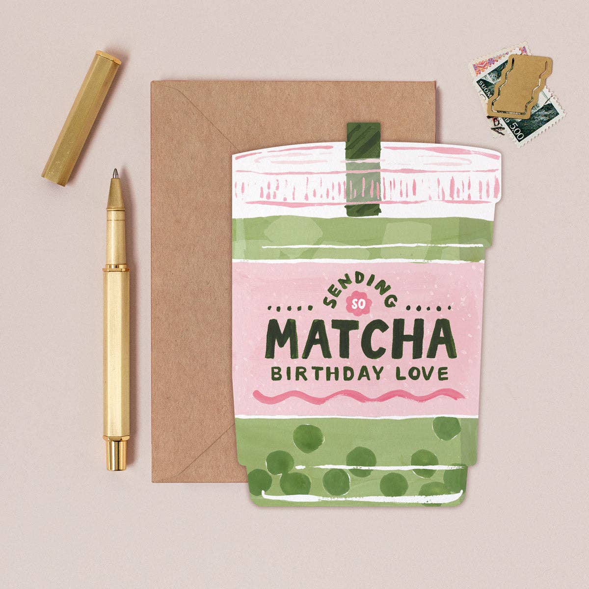 Matcha Birthday Card | Cute Foodie Birthday Cards