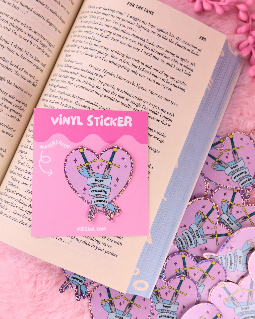 Boys Crossing Swords Vinyl Glitter Bookish Sticker