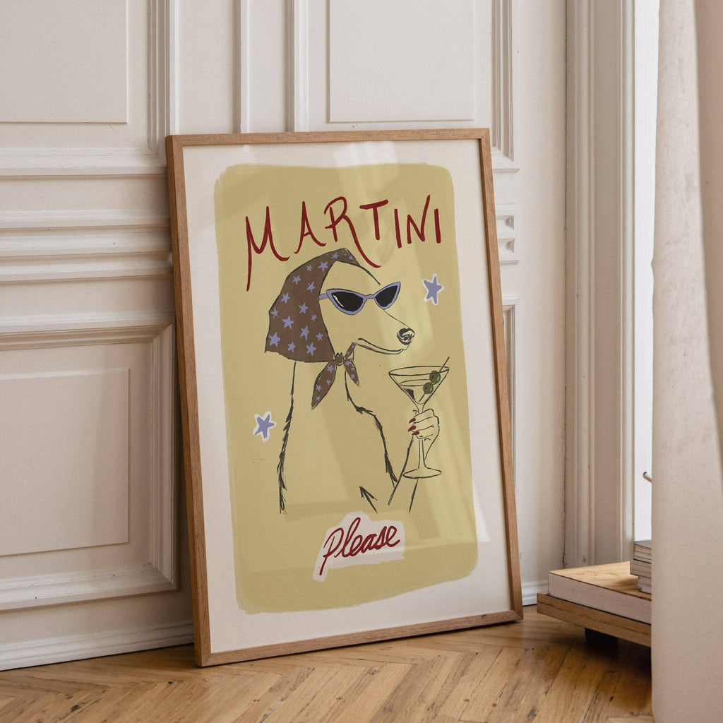 Martini Please Whippet Print
