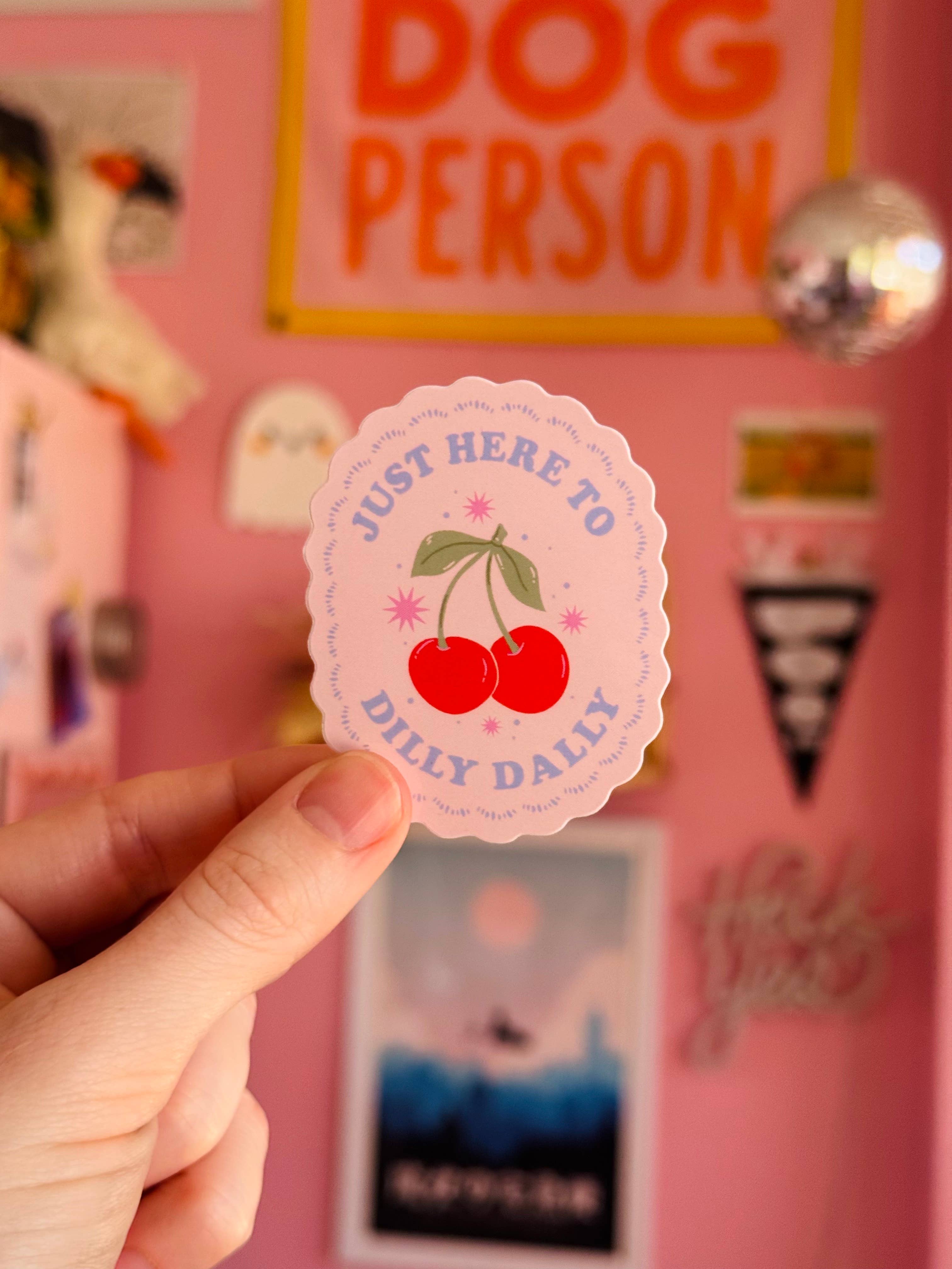 Cherry Dilly Dally Sticker