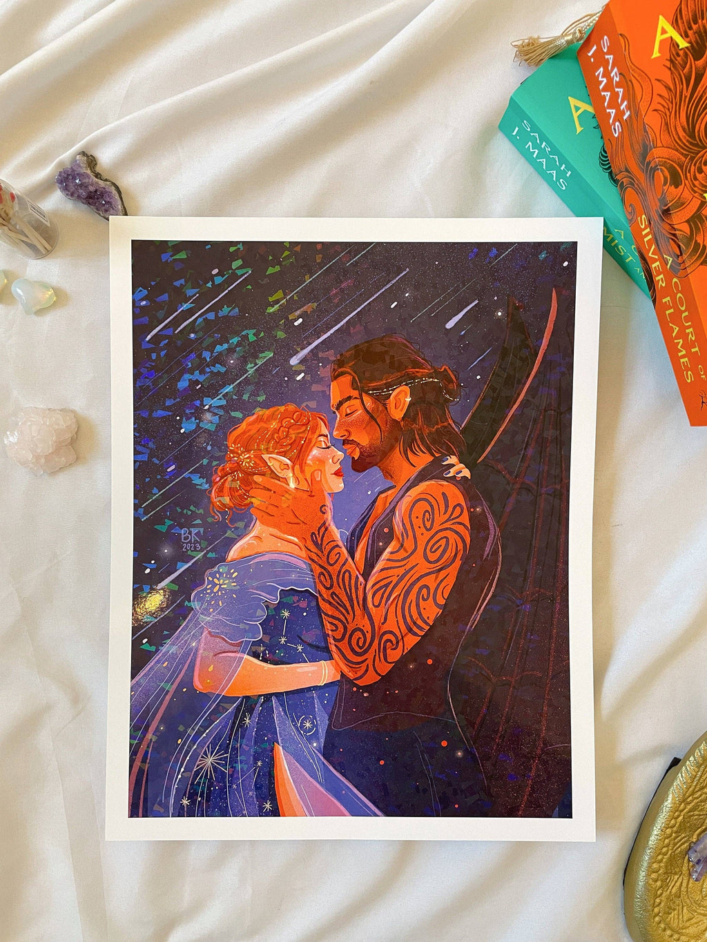 Nesta and Cassian Holographic print