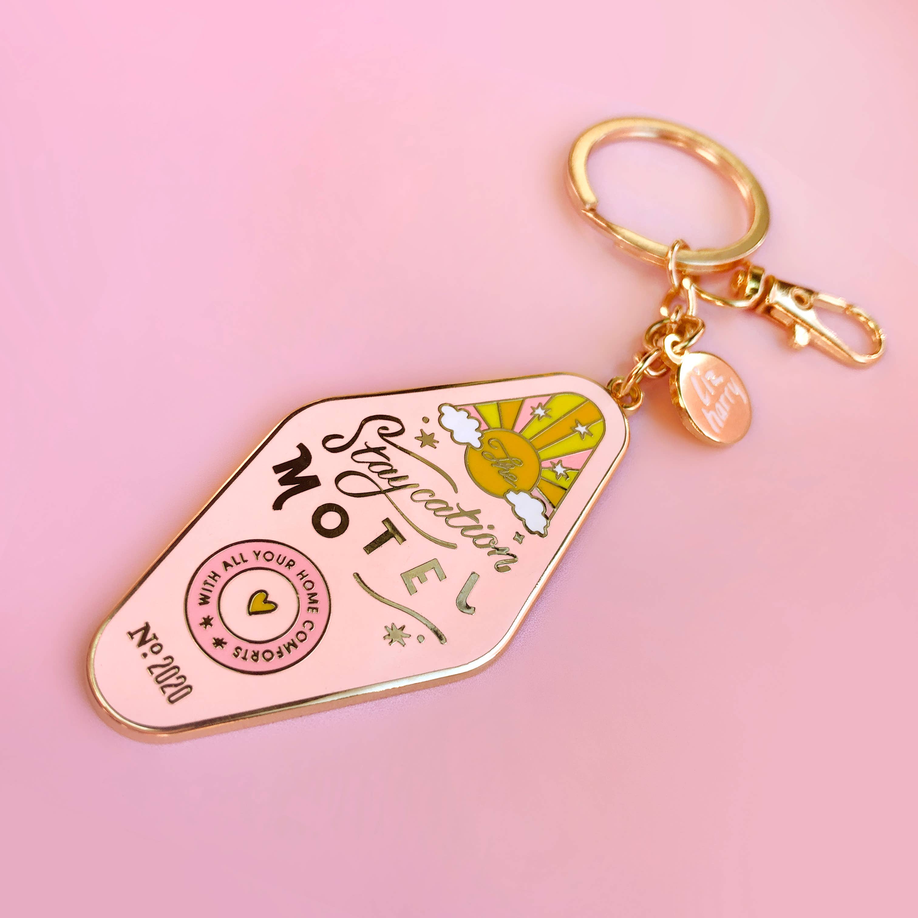 Staycation Motel Keychain - Purse Charm Gift