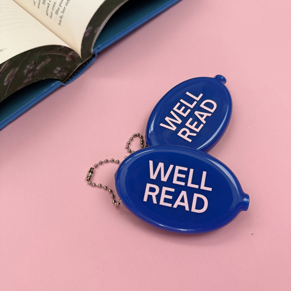 Retro Bookish PVC Coin Holder Keychain