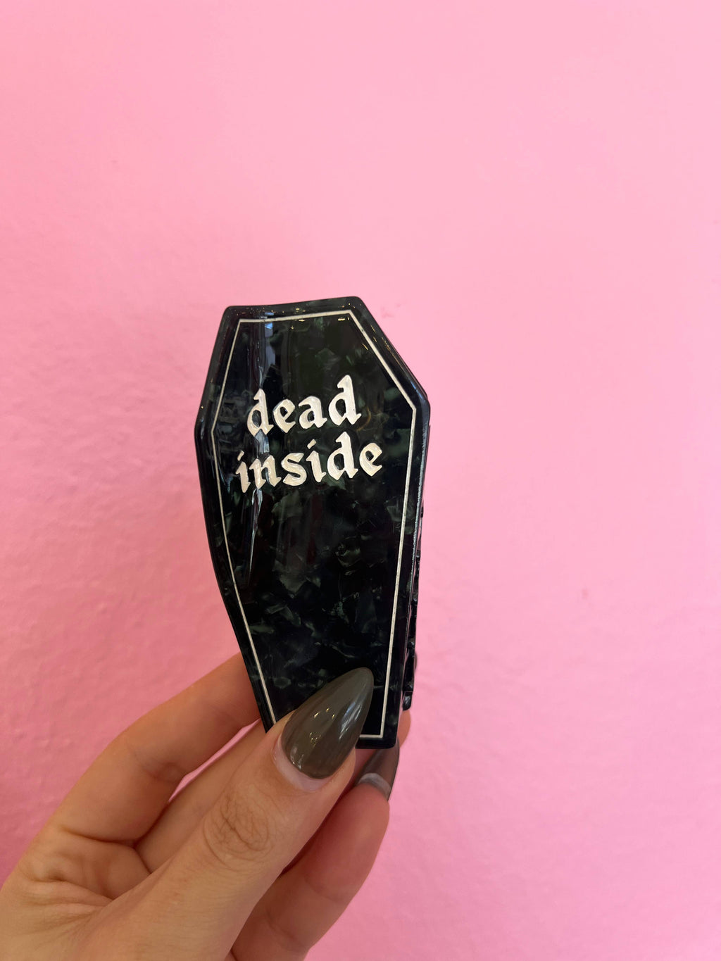 Jollie Ollie Designs - Dead Inside Coffin Claw Clip