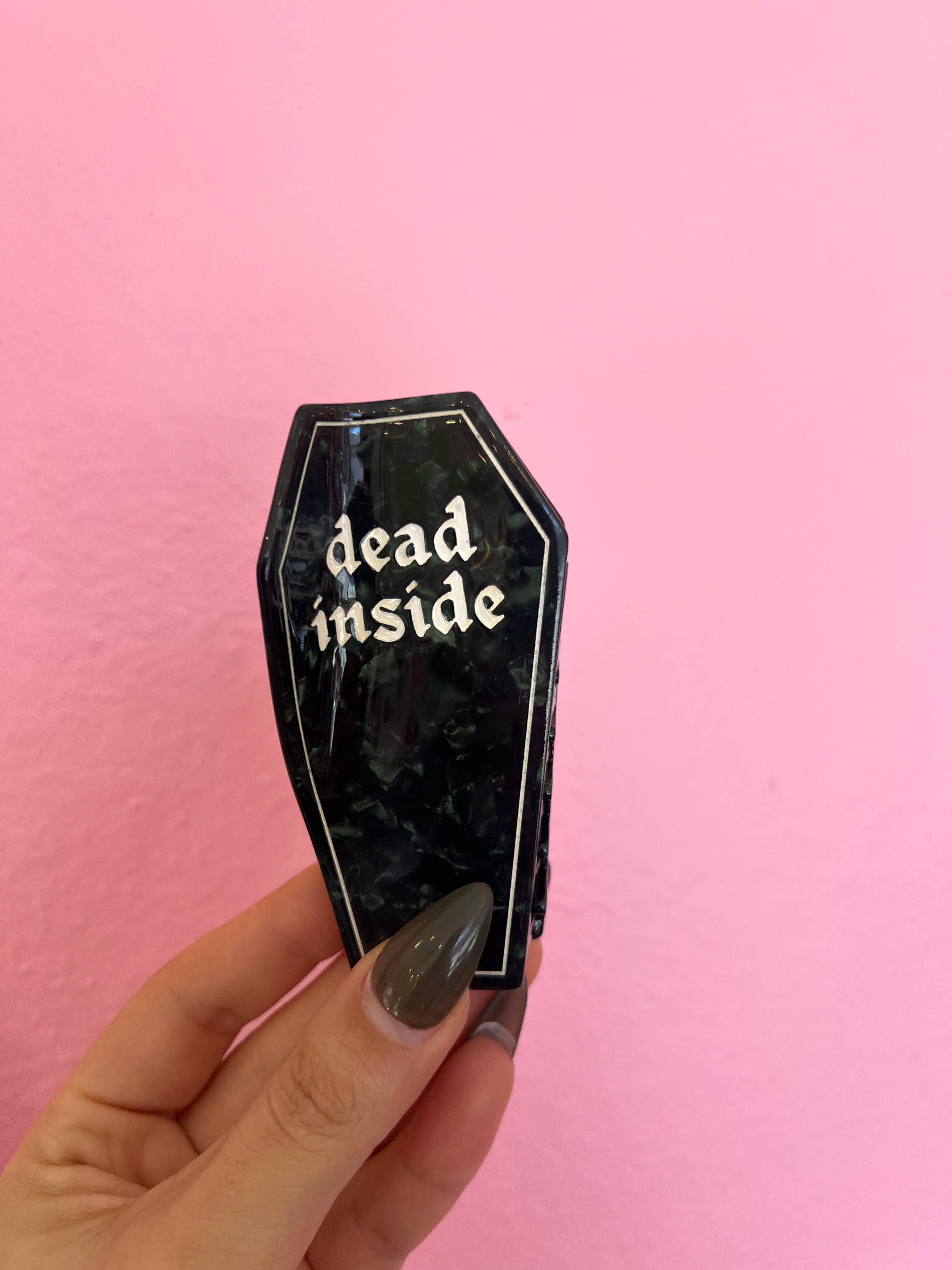 Jollie Ollie Designs - Dead Inside Coffin Claw Clip