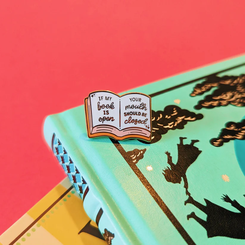 Book Reader Enamel Pin Badge