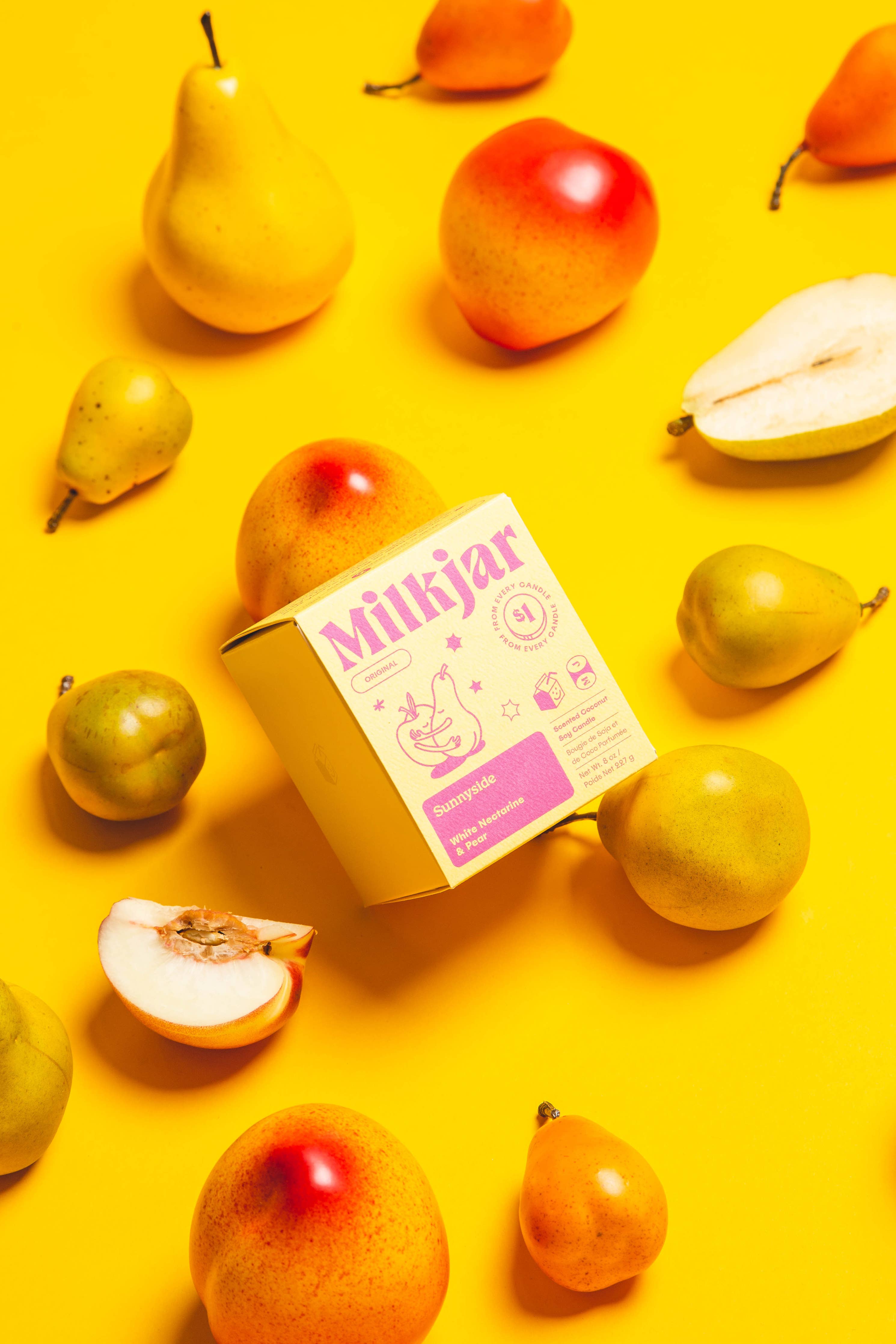 Milk Jar Candle Company - Pear & Nectarine Soy Candle