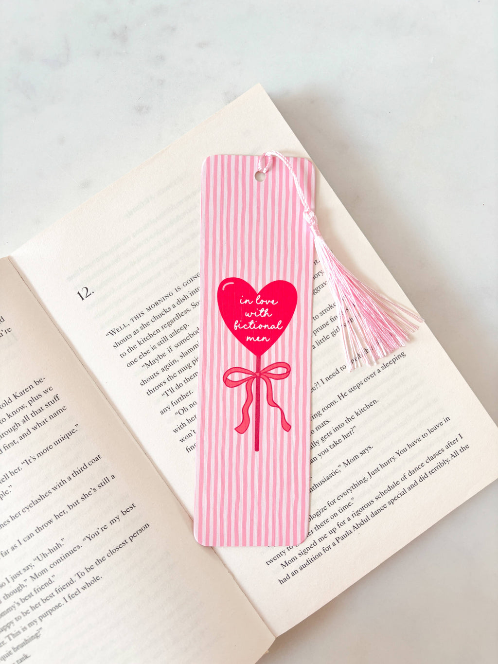 In Love With Fictional Men Lollipop Bookmark