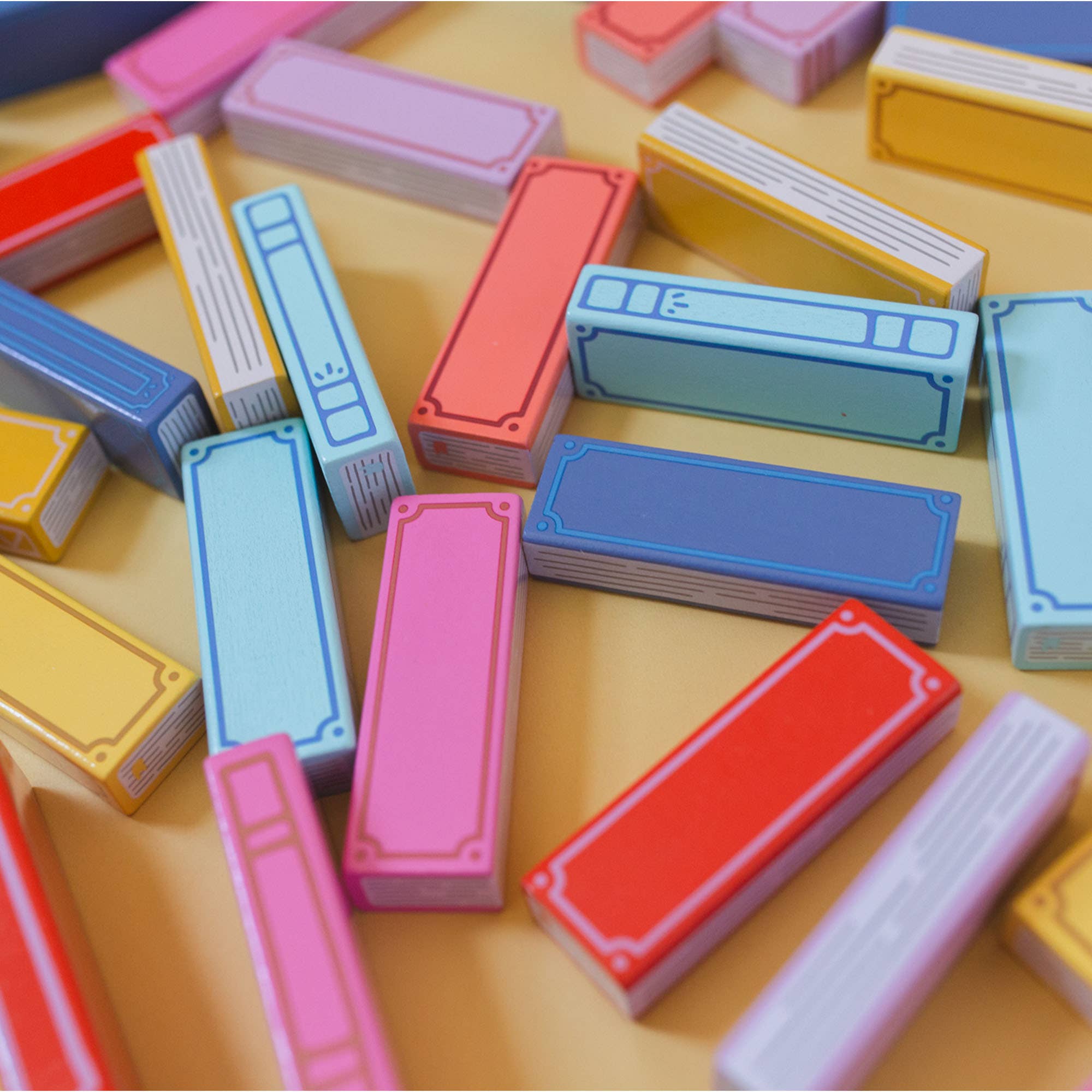 Tumbling Book Stack Jenga - Wooden Block Stacking & Balance Game (slight damage)