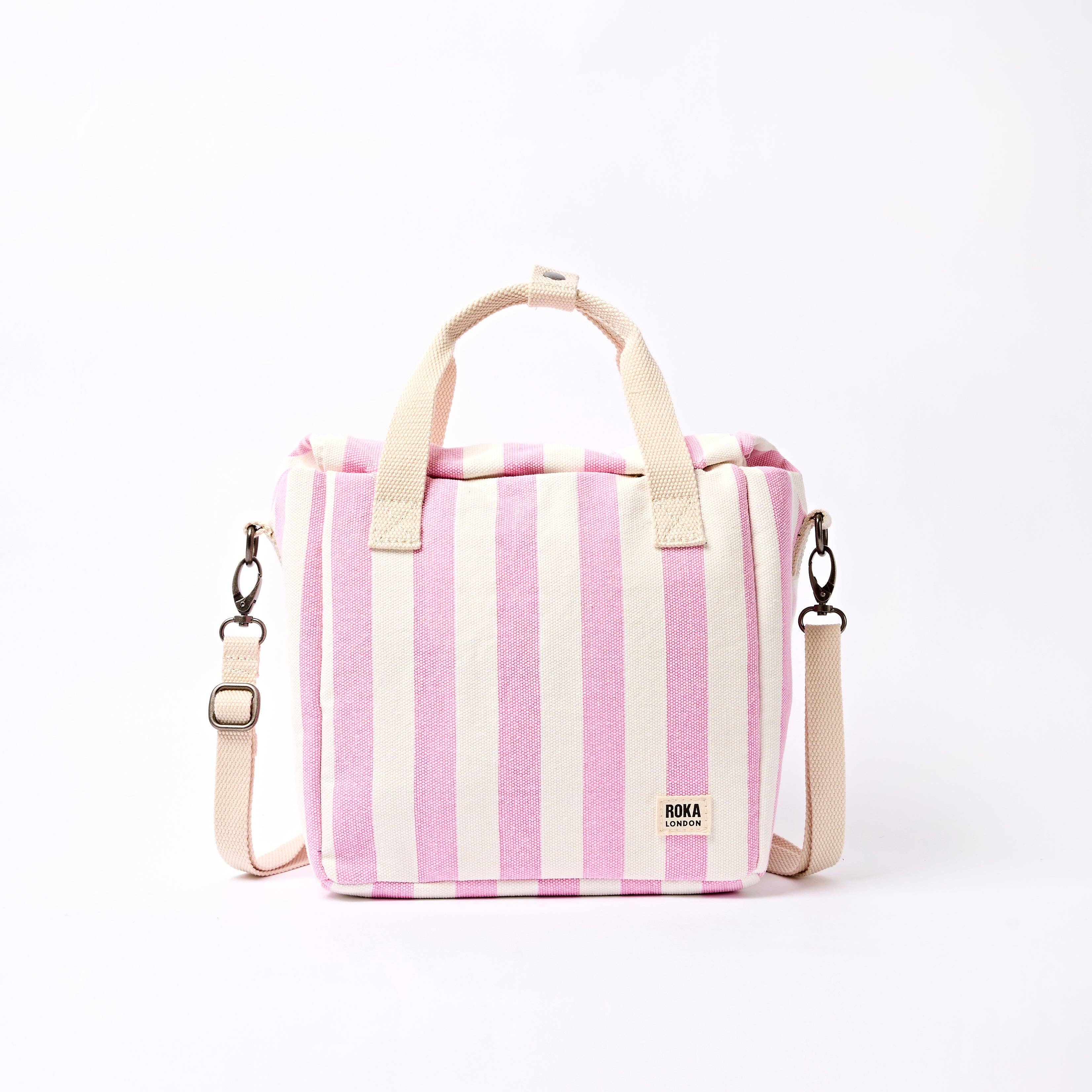 Hampstead Lunch Bag in Sherbet Stripe Cotton Canvas
