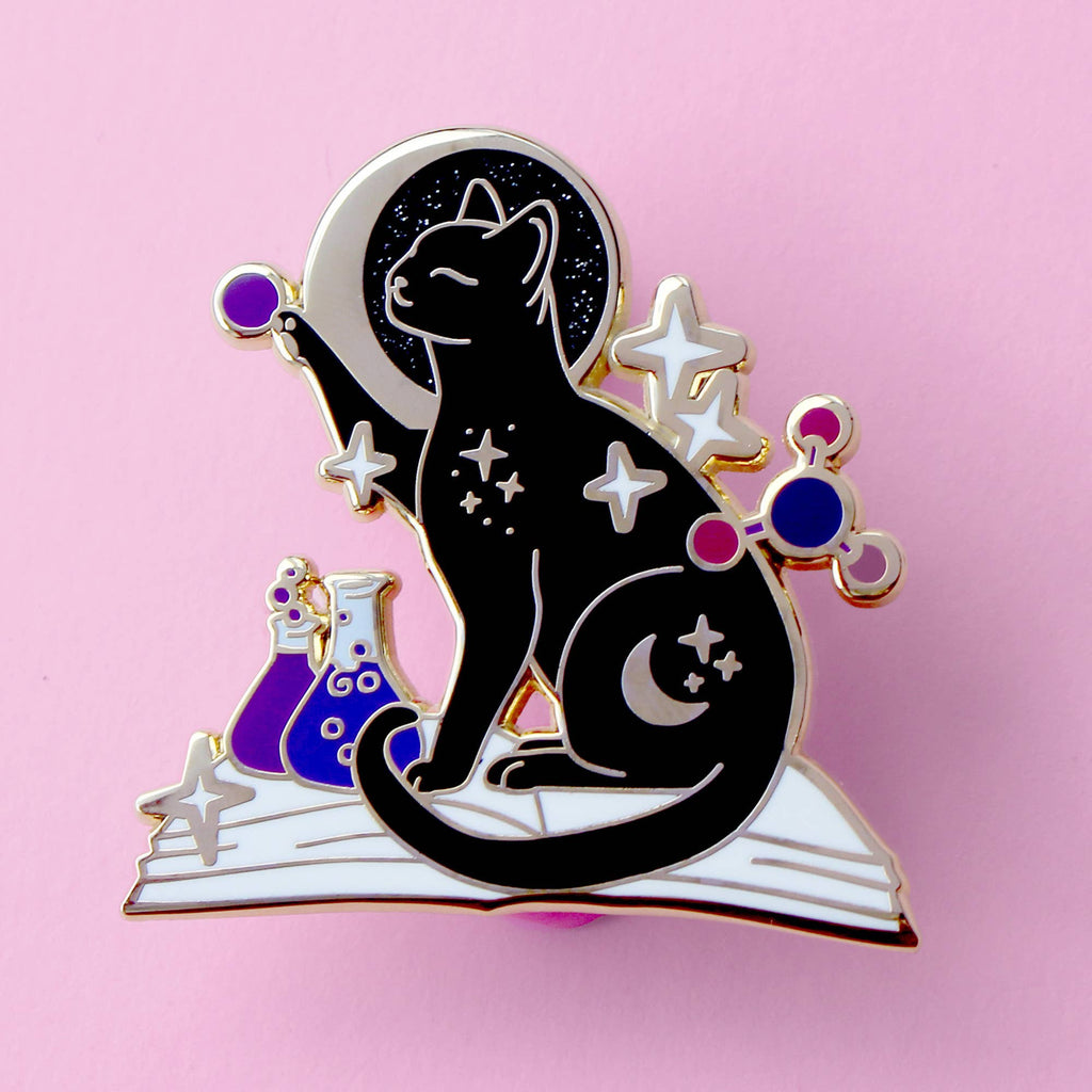 Glitter Punk - Science Cat Enamel Pin