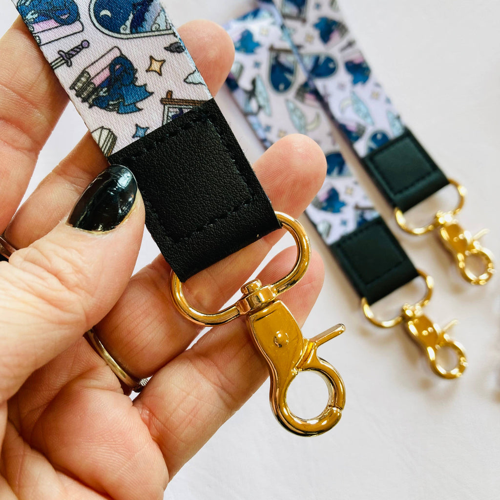 Fantasy Dragons Bookish Wristlet Keychain