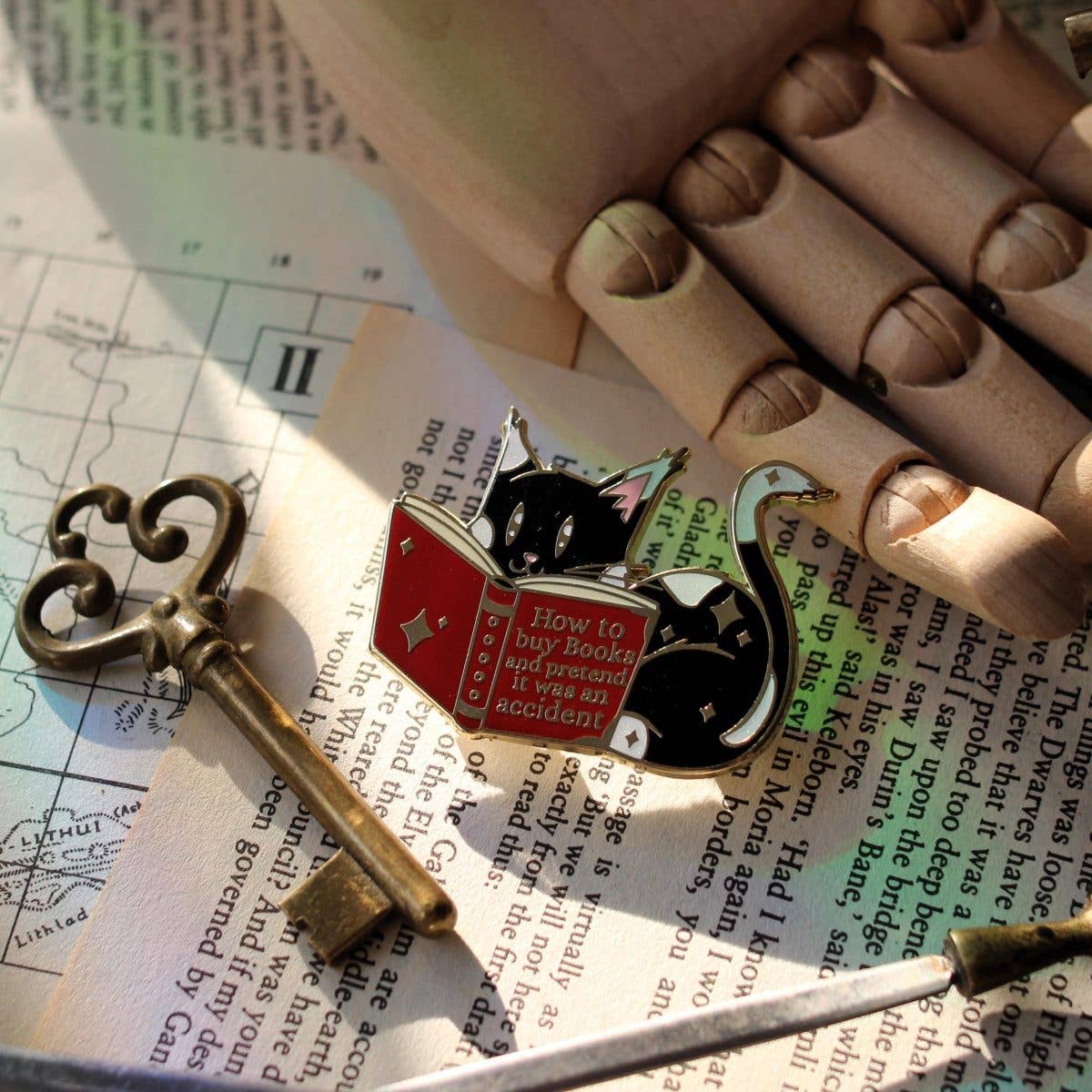 Geek and Artsy - Book Buying Enamel Pin