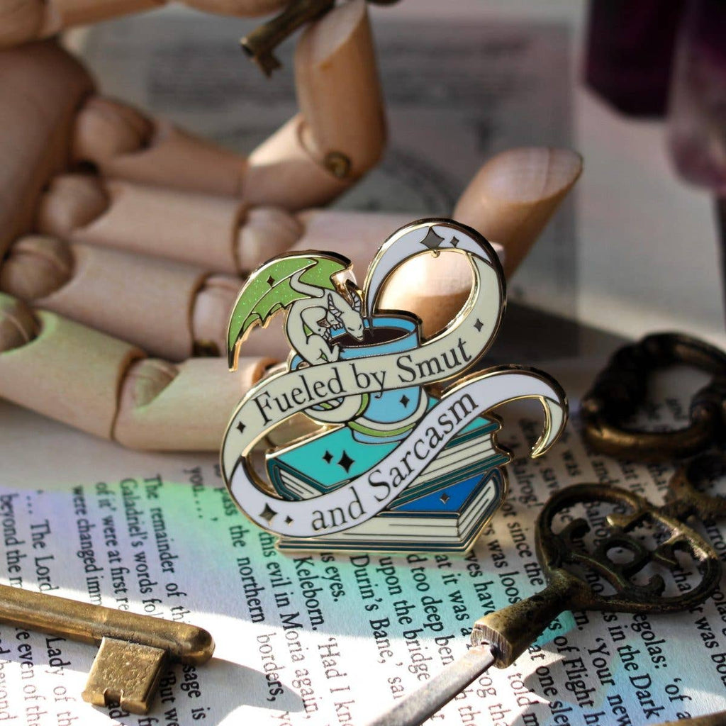 Geek and Artsy - Fueled by Smut and Sarcasm Enamel Pin