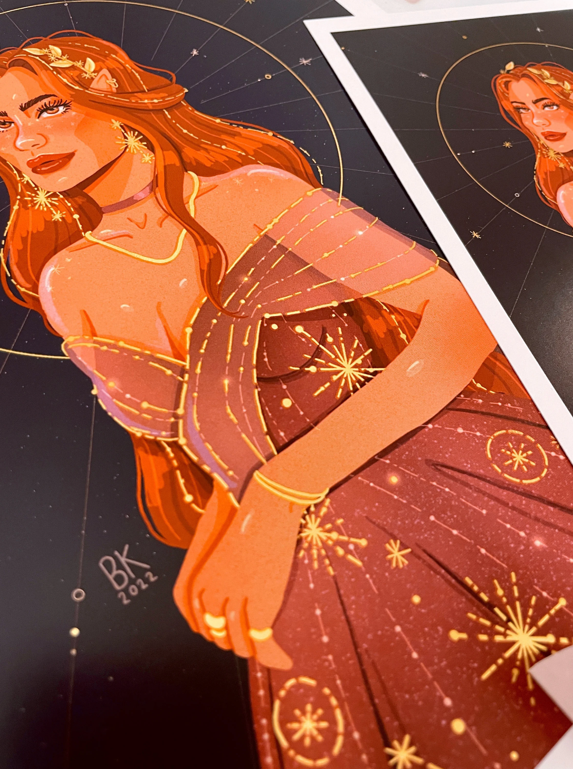 Elain Gold Foil Print