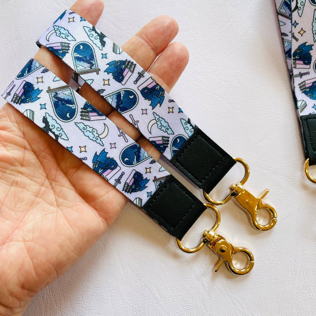 Fantasy Dragons Bookish Wristlet Keychain