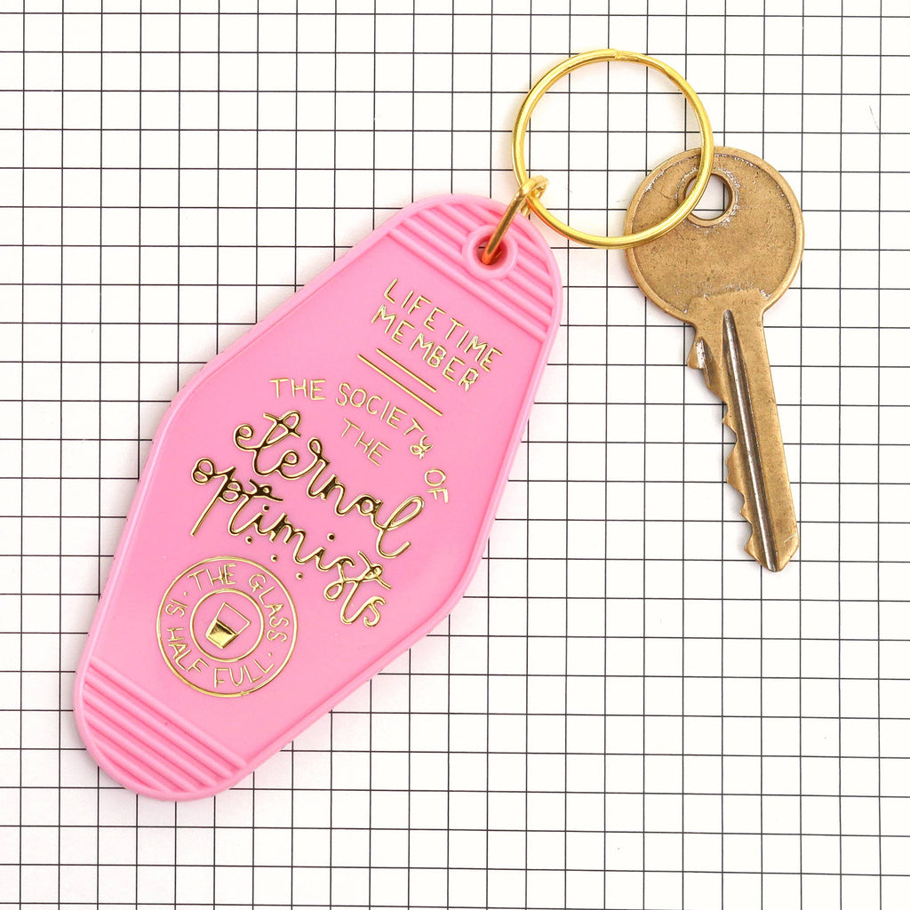 Laura Oh - the society of the eternal pessimists (pink) keyring