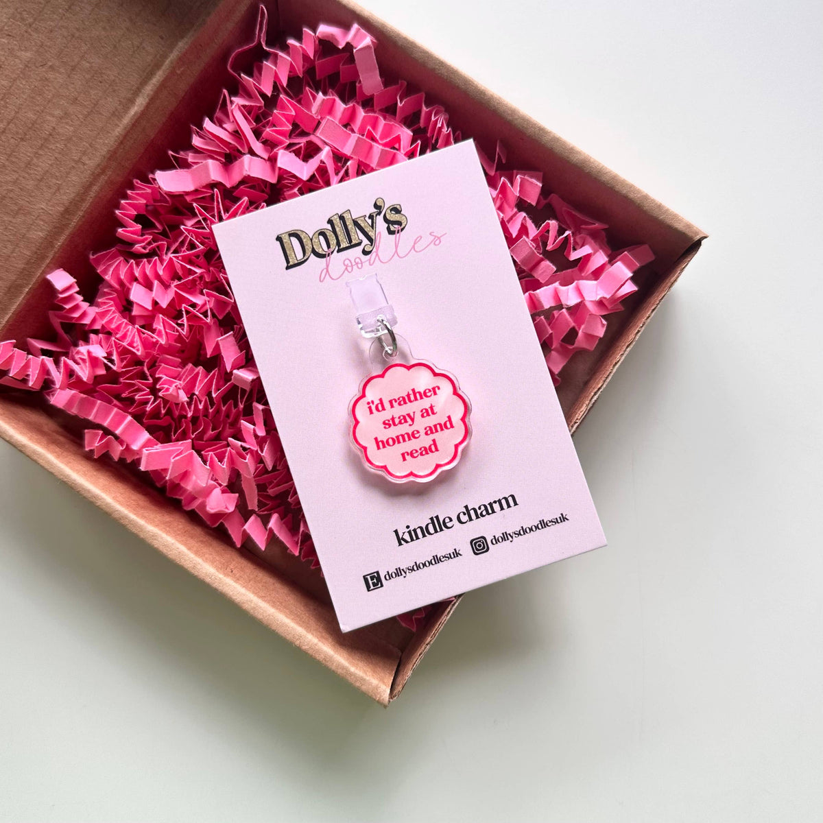 Kindle Charm - Stay Home And Read Book Club Reading Gift