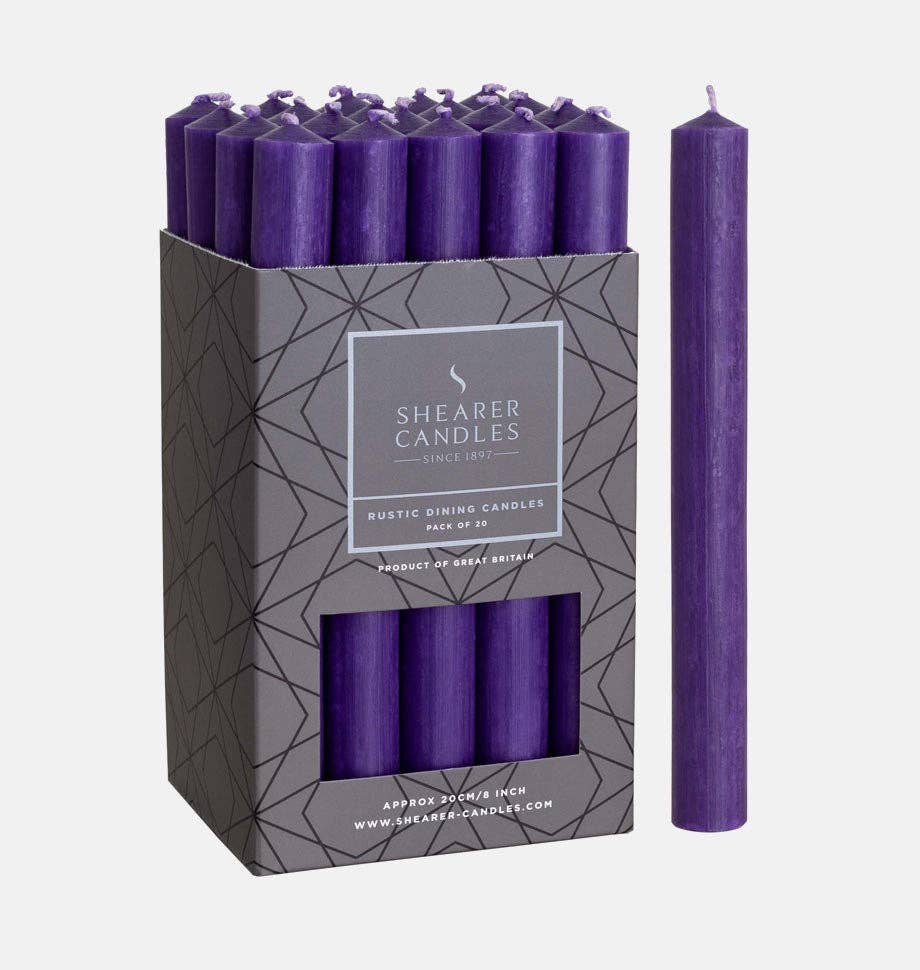 Shearer Candles - Purple 8 inch Dinner Candles