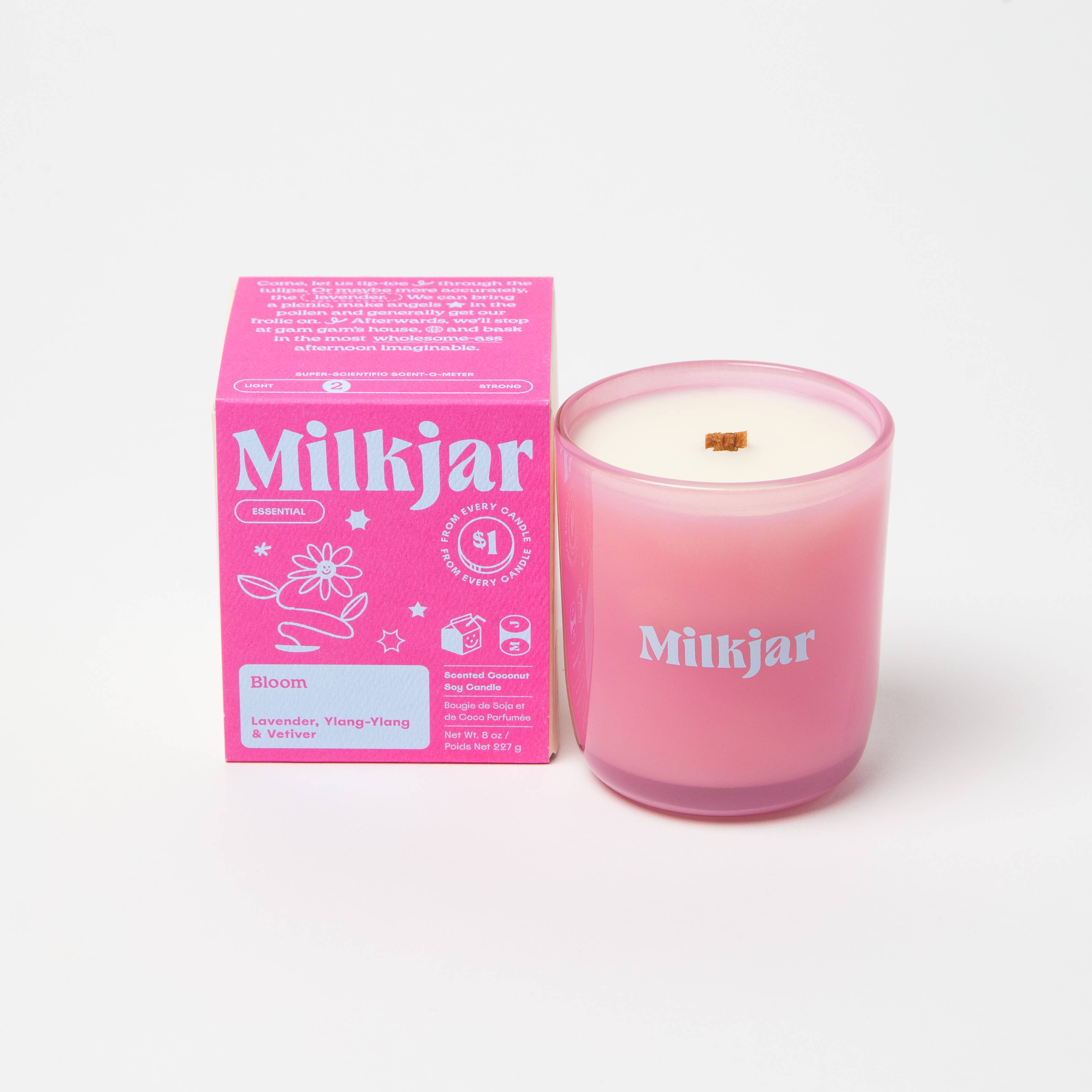 Milk Jar Candle Company - Essential Oil Coconut Soy Candle