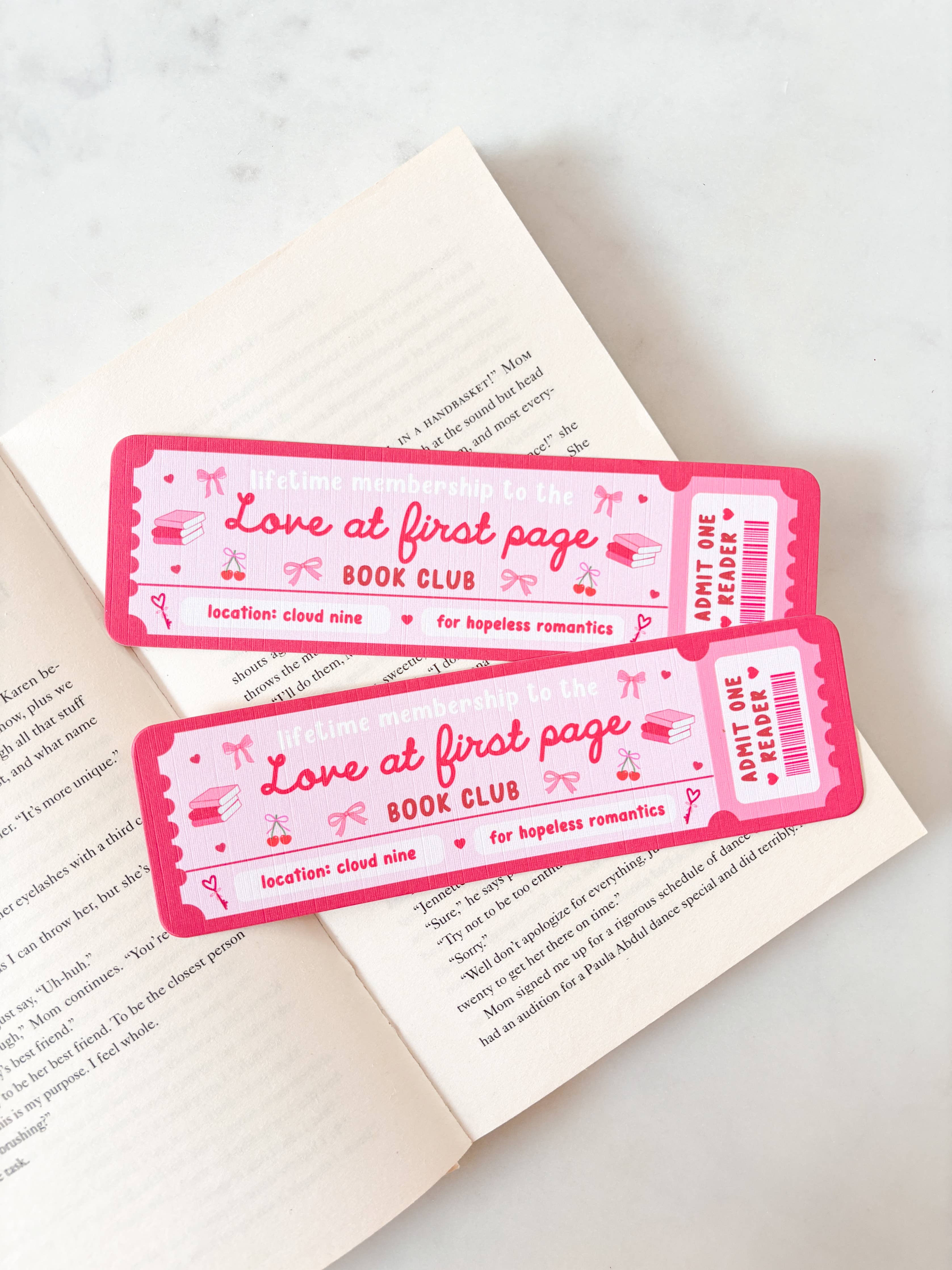 Love At First Page Book Club Bookmark