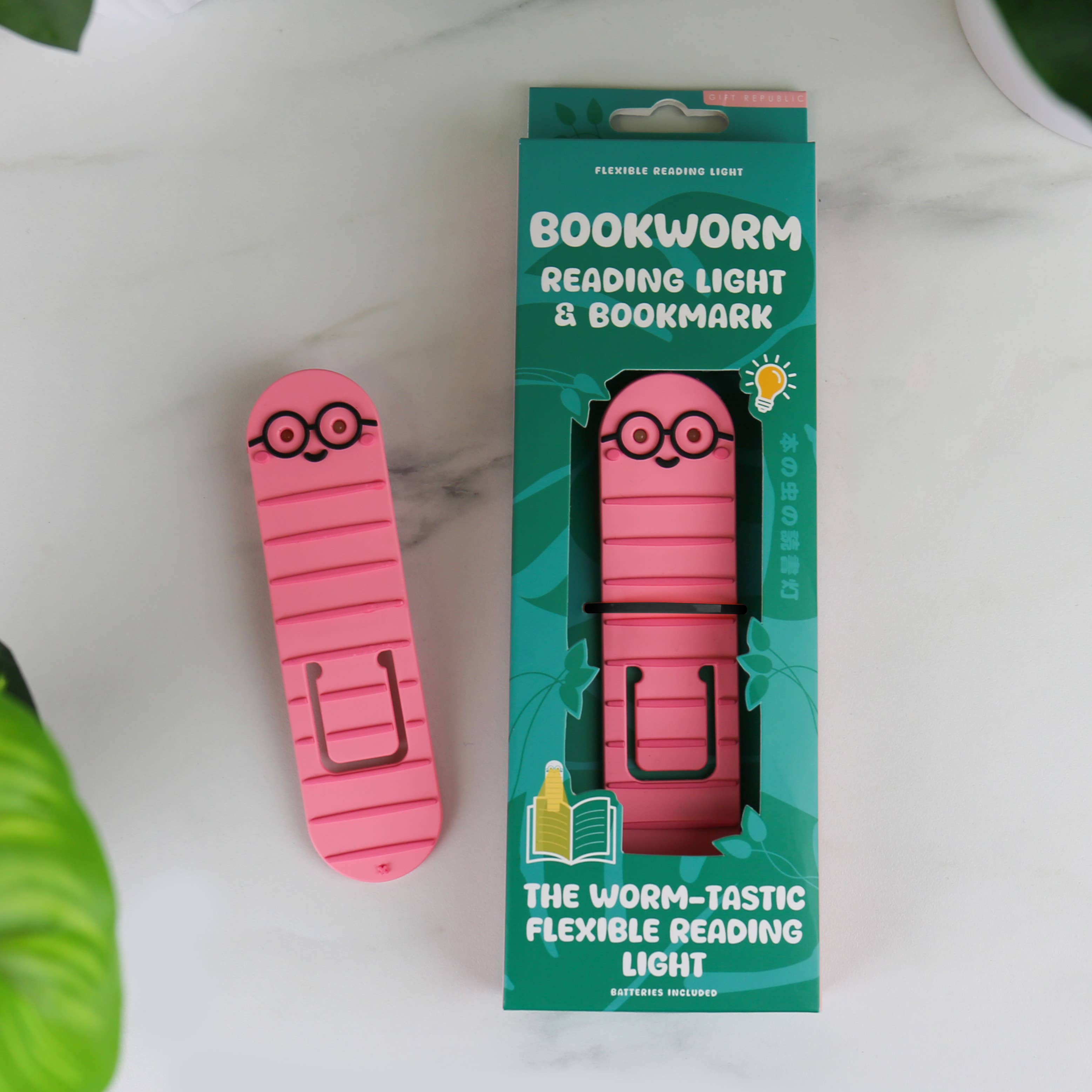 READING LIGHT AND BOOKMARK (WORM)