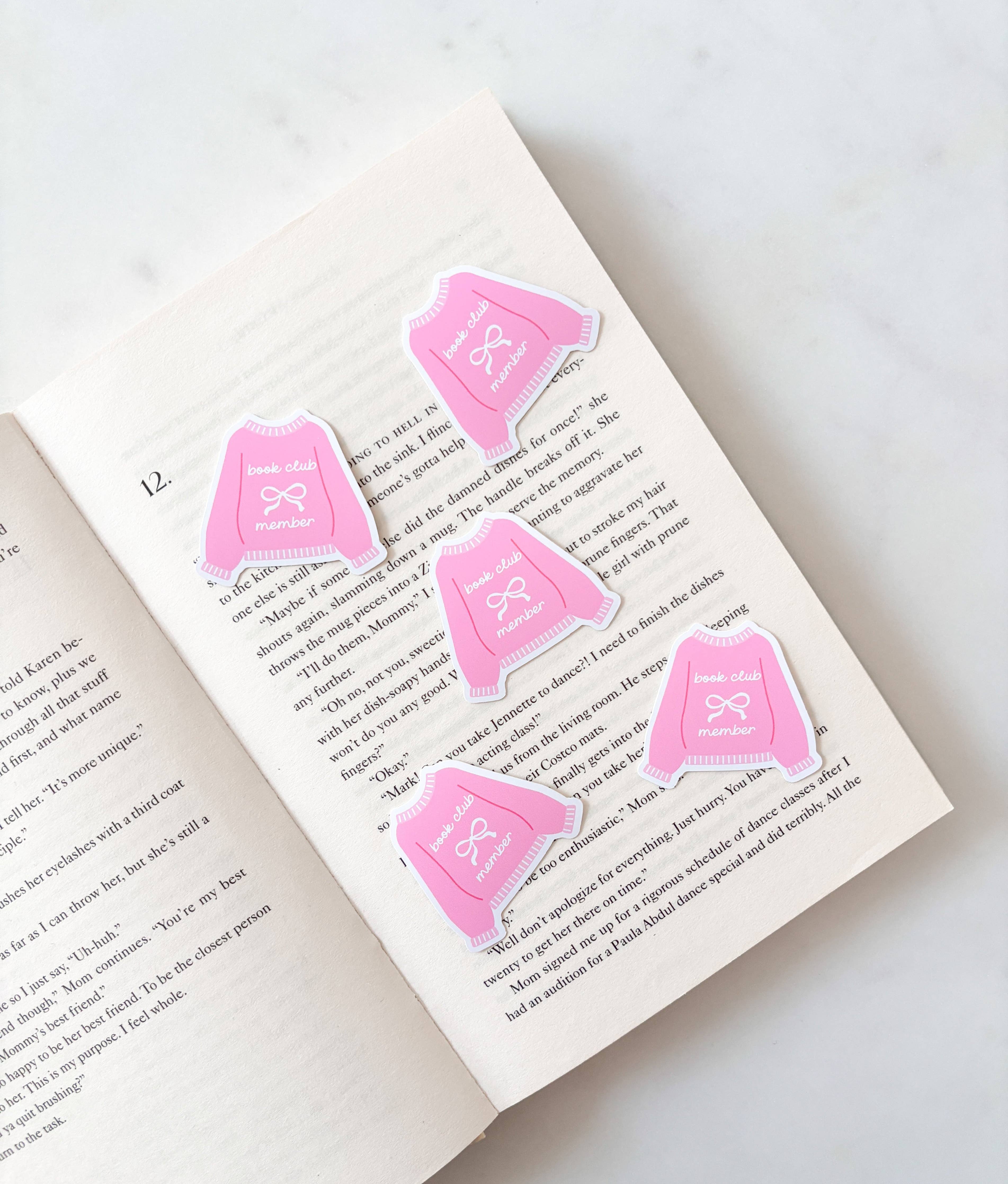 Book Club Member Sweater Sticker
