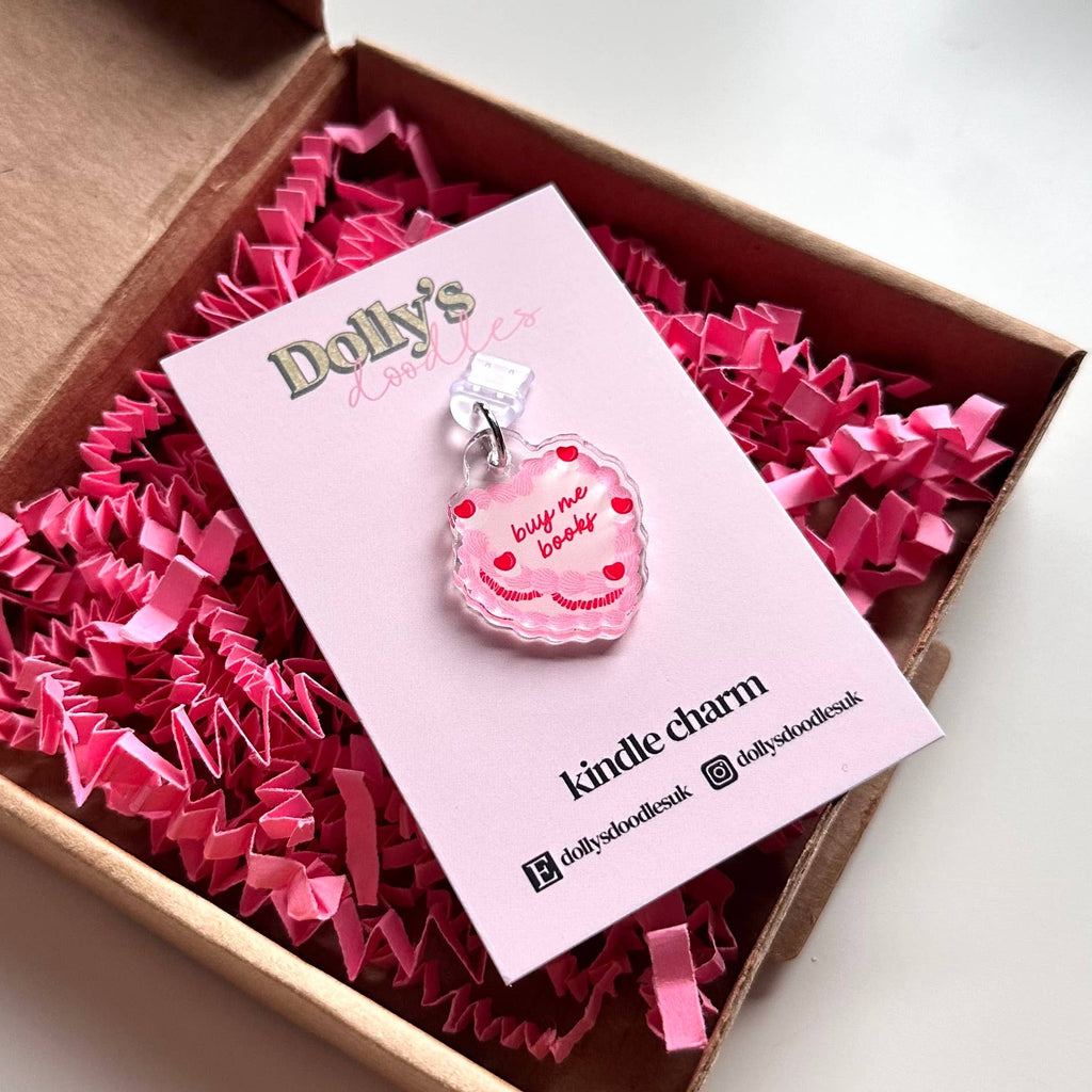 Kindle Charm - Buy Me Books Retro Cake Reading Gift