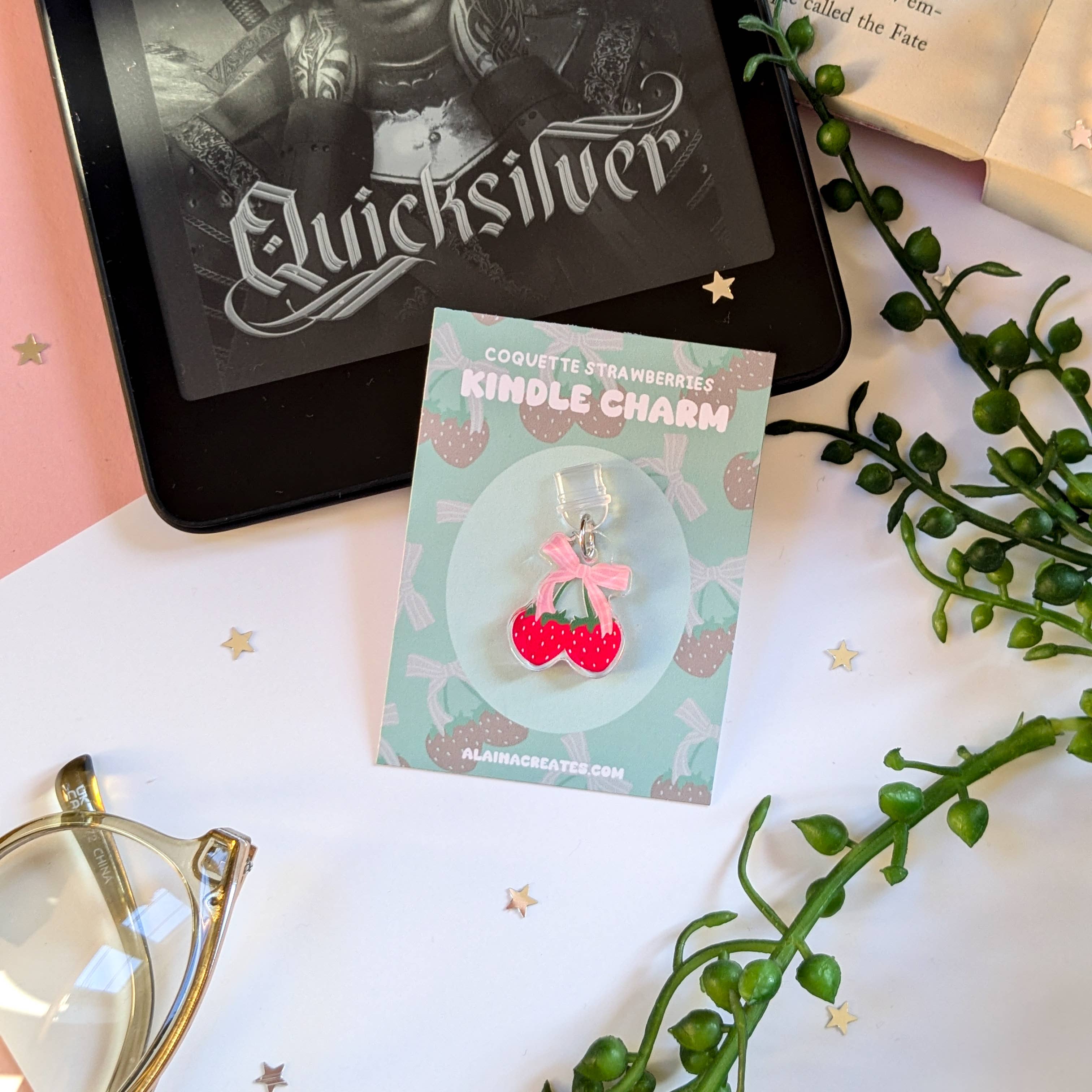 'Coquette Strawberries' Kindle Charm