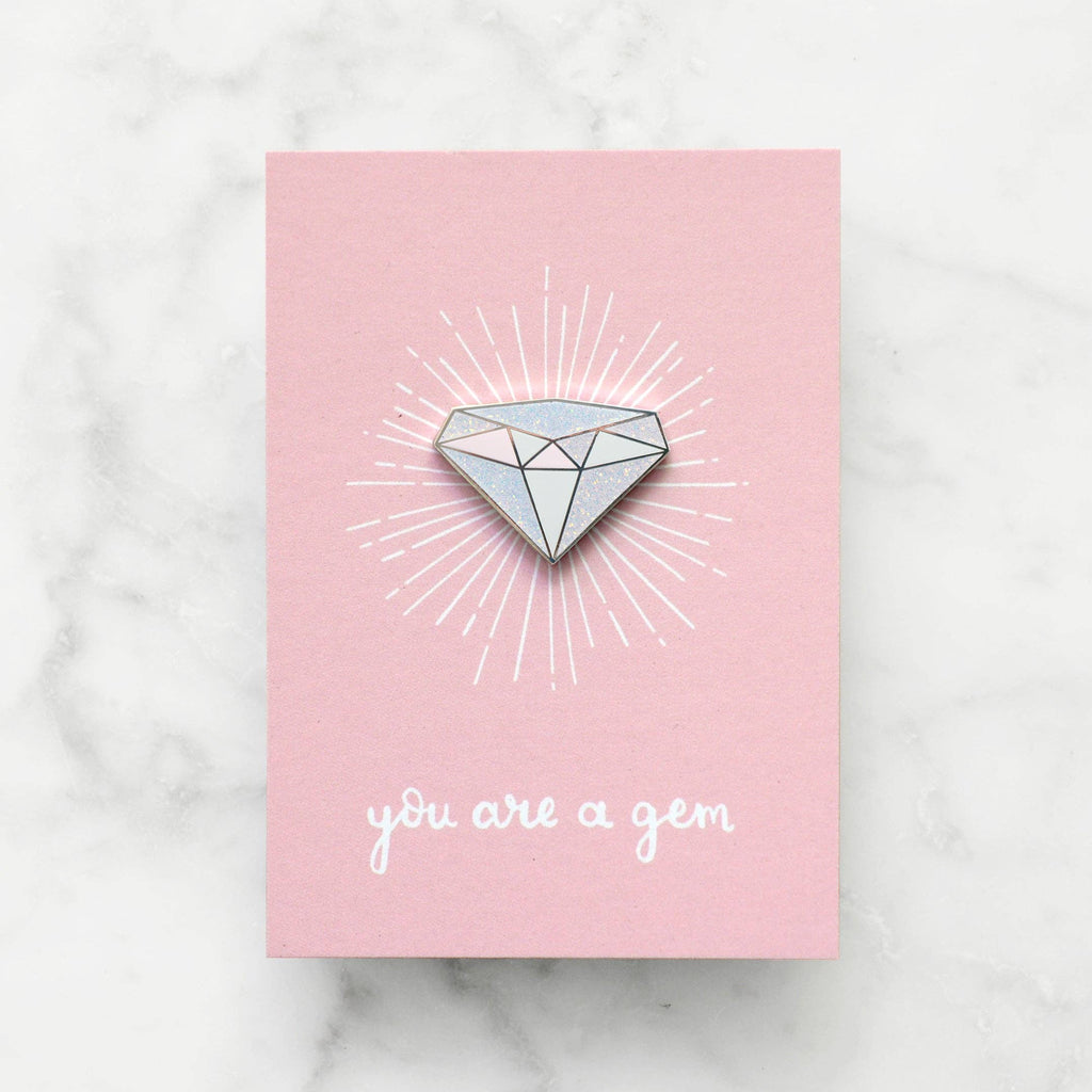 Alphabet Bags - Diamond Gemstone Pin