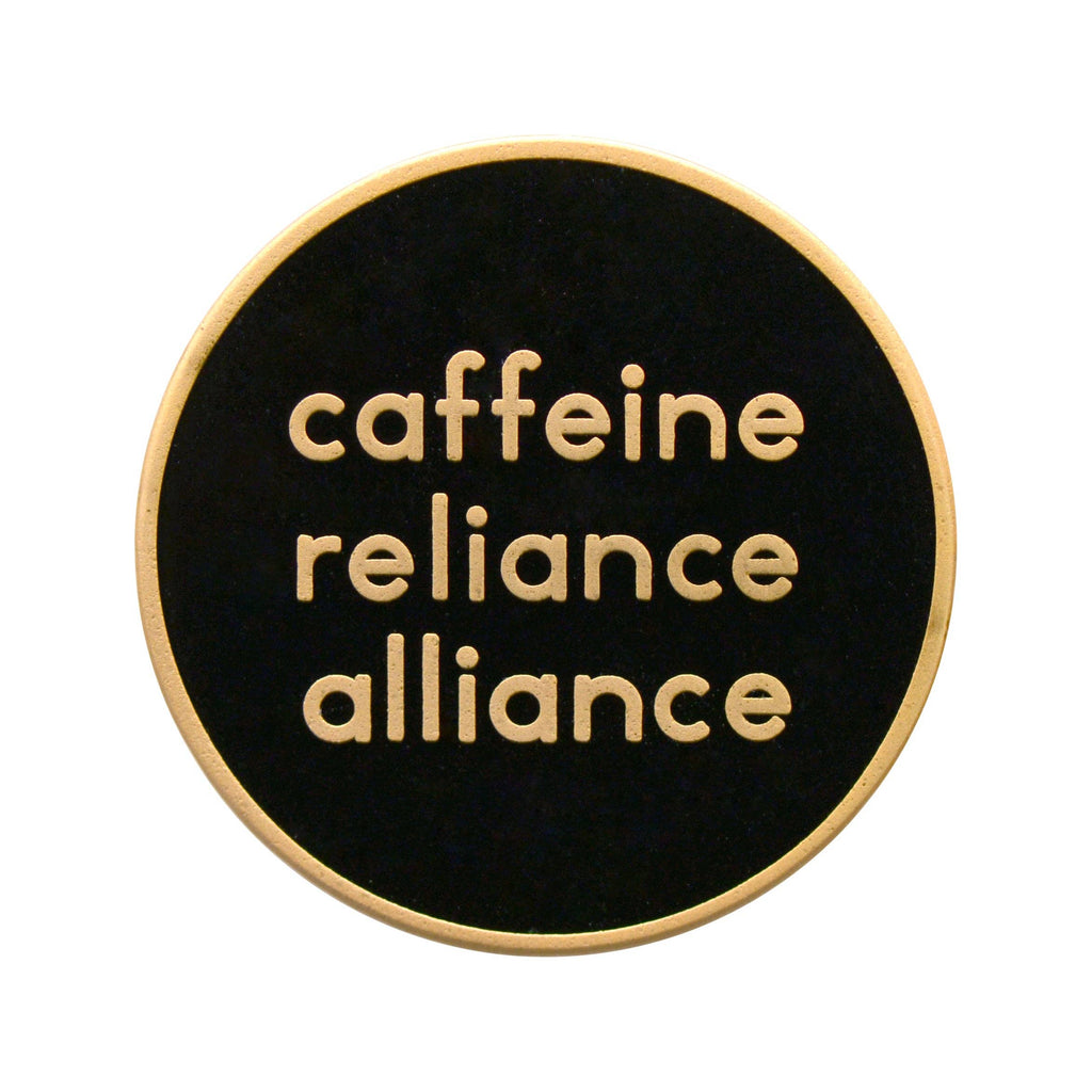 Alphabet Bags - Caffeine Reliance Alliance Enamel Pin