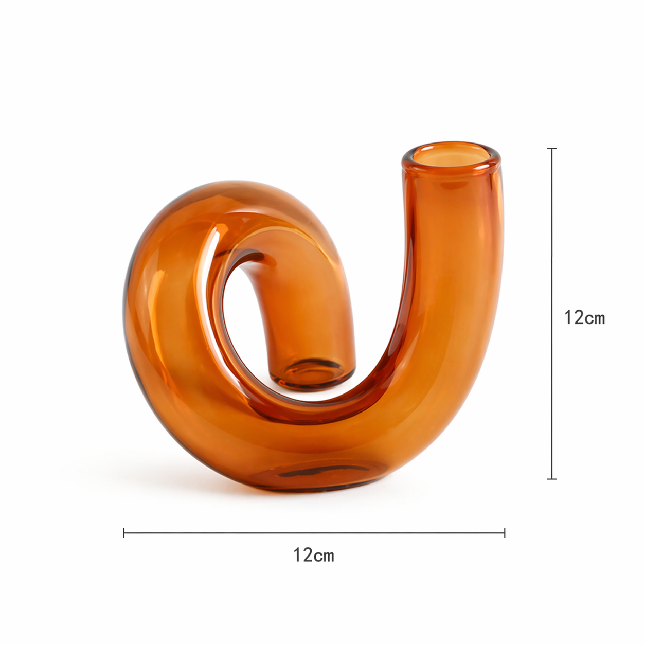 Twist Glass Candlestick Holder / Flower Vase
