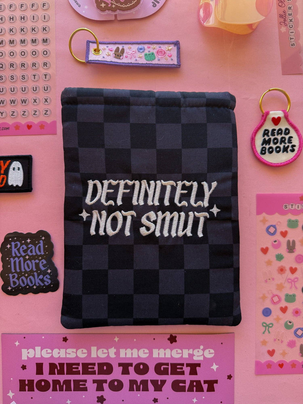 Checkered Definitely Not Smut Book & E-Reader Sleeve
