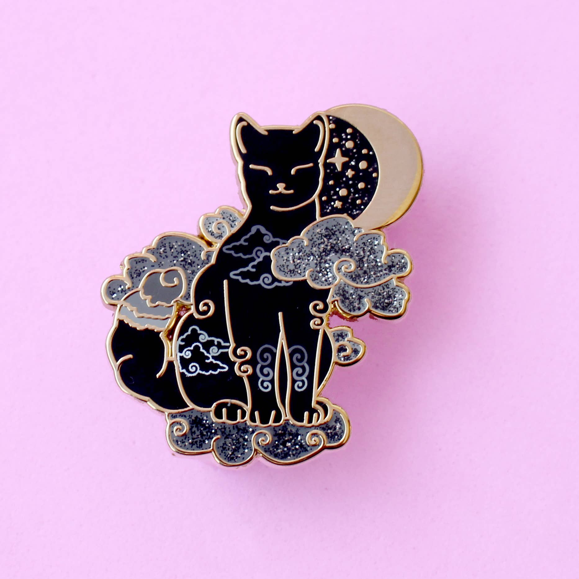 Glitter Punk - Cloud Cat Enamel Pin
